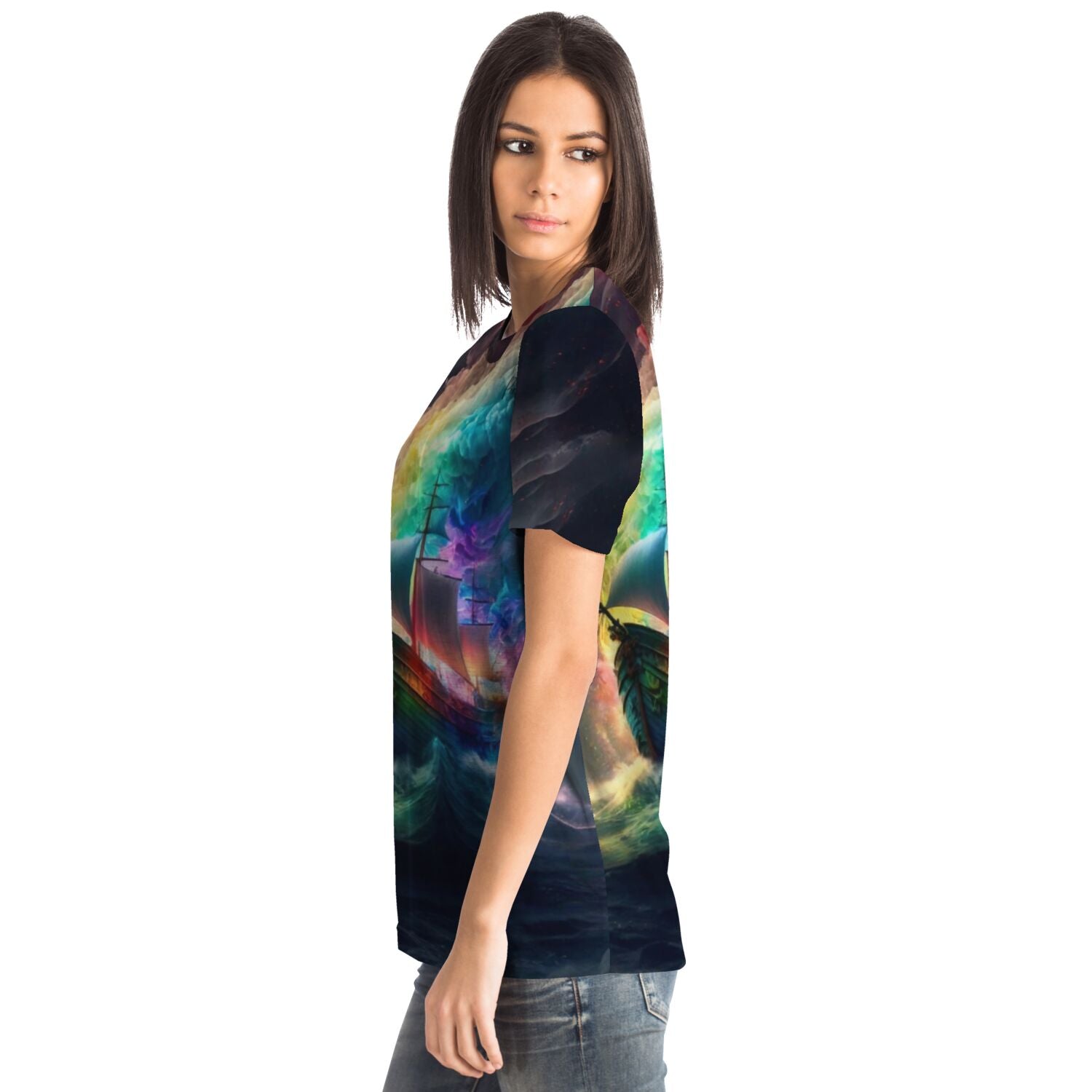 Dreamer T-Shirt - Multi Special - Schiff im bunten Meer