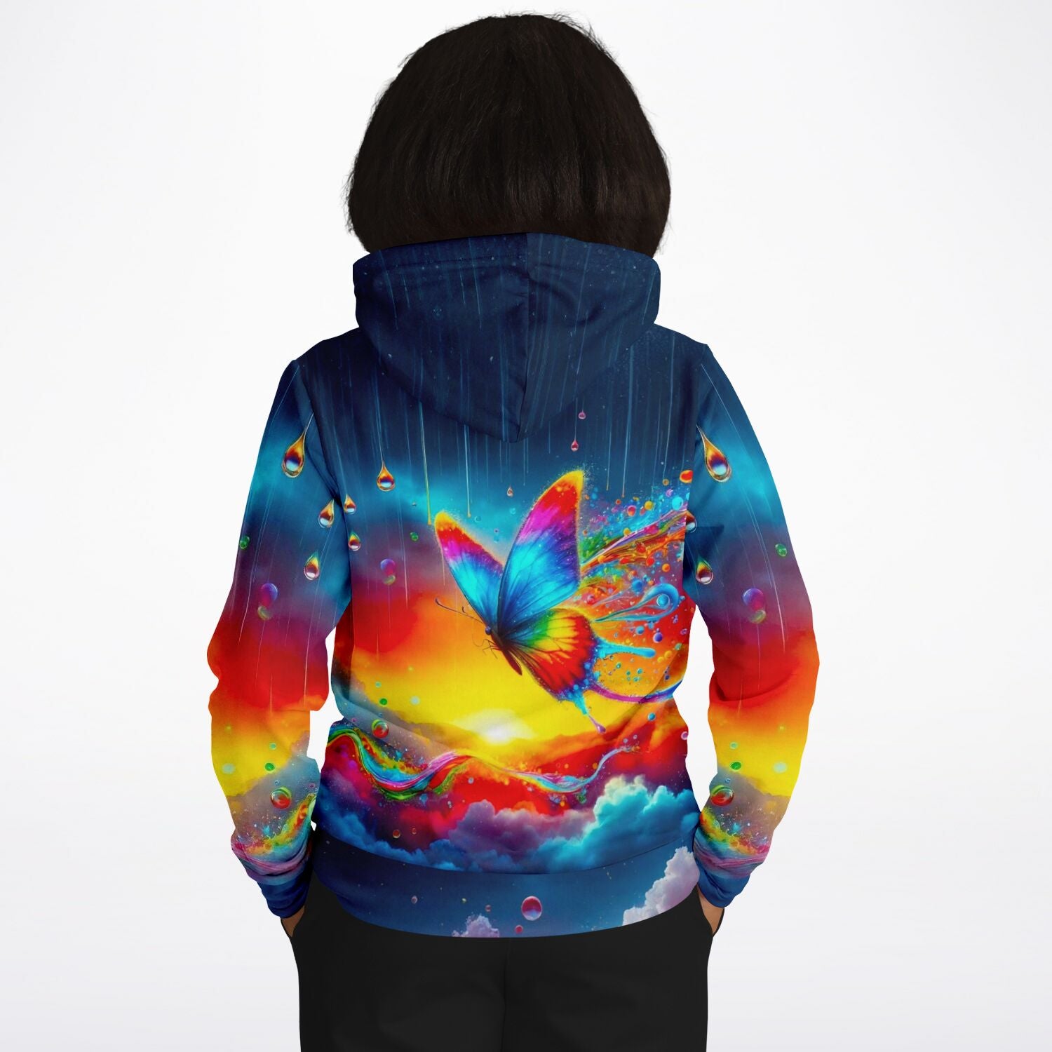 Dreamer Hoodie - 100 Farben Special - Schmetterlinge im Regenbogenfluss