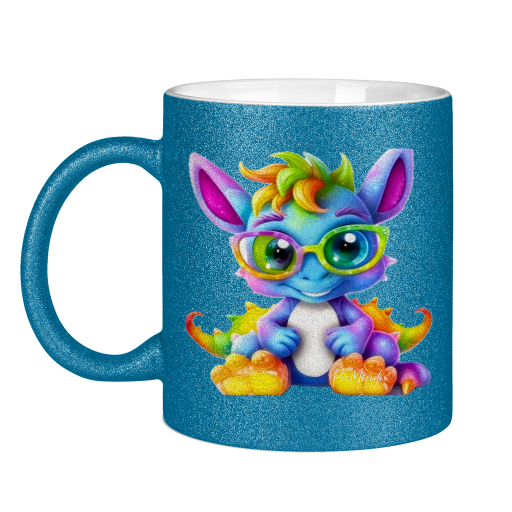 Glitzertasse Schlaubi Drache