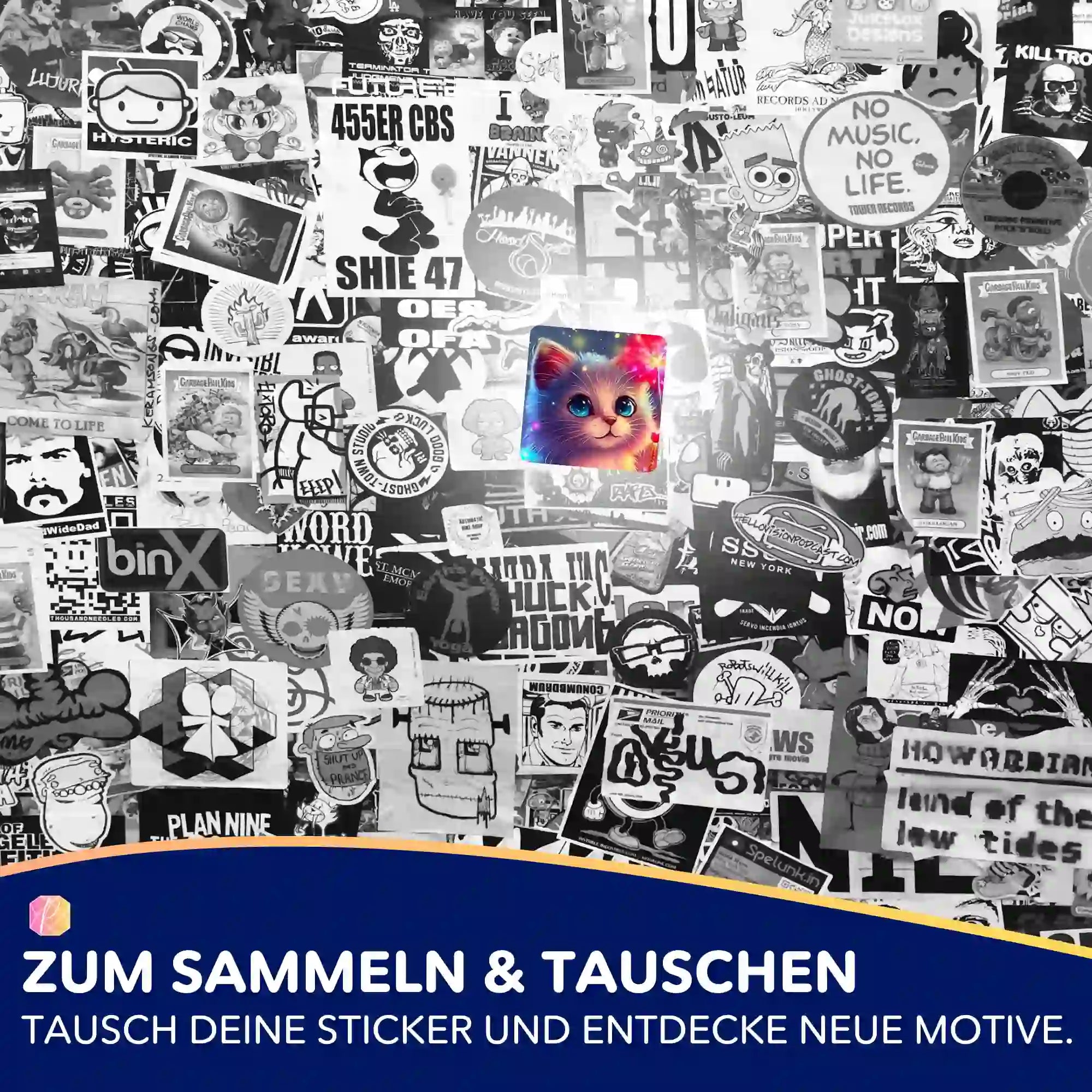 Aufkleber 5er-Set - Zauberkätzchen