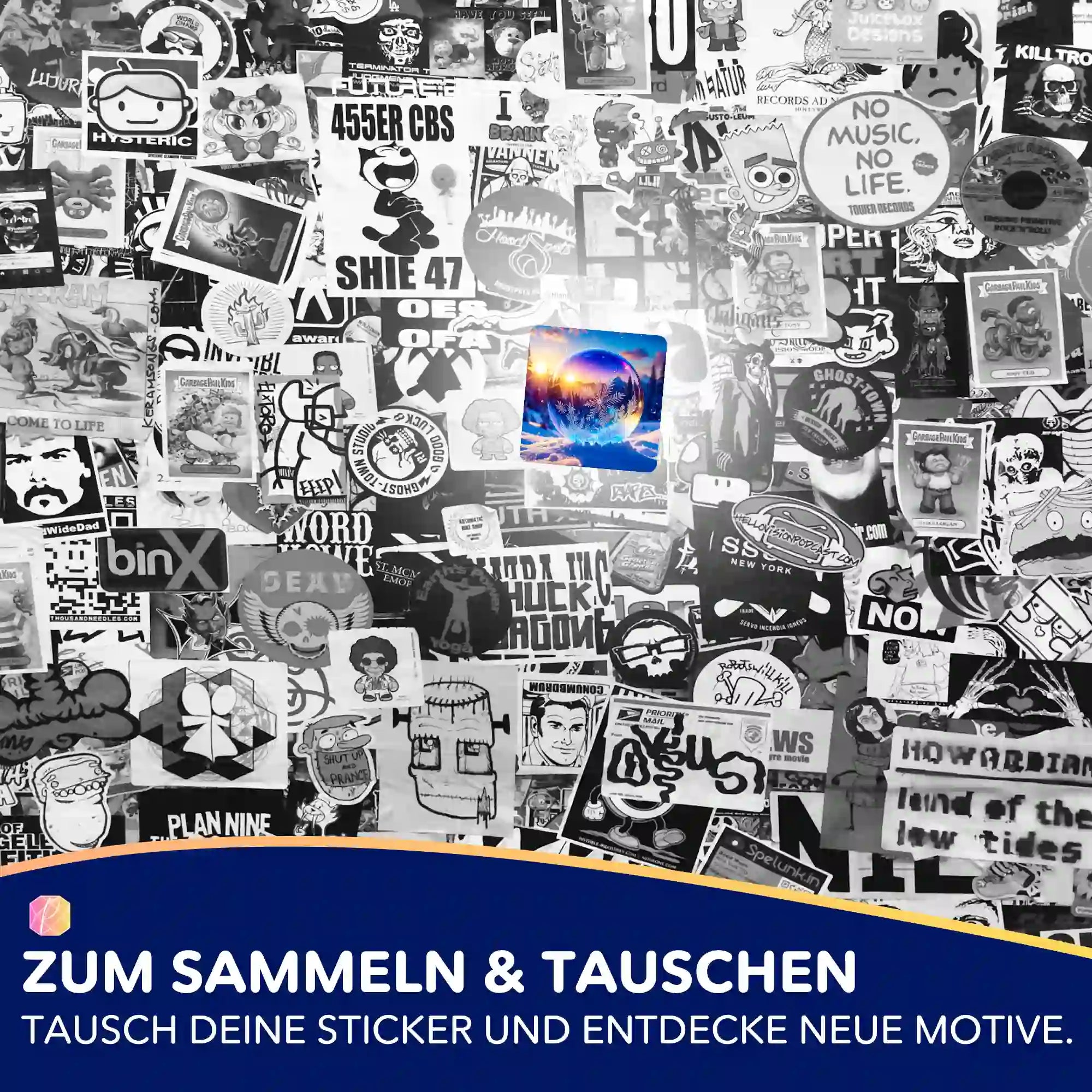 Aufkleber 5er-Set - Kristallwelt