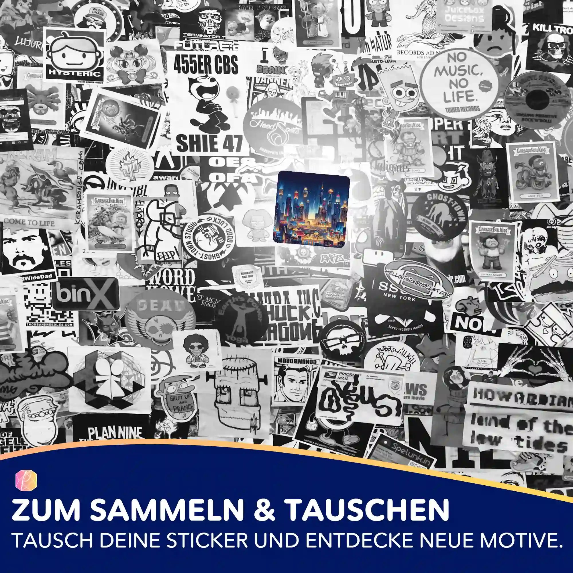 Aufkleber 5er-Set - Stadt der Lichter "Limited Edition"