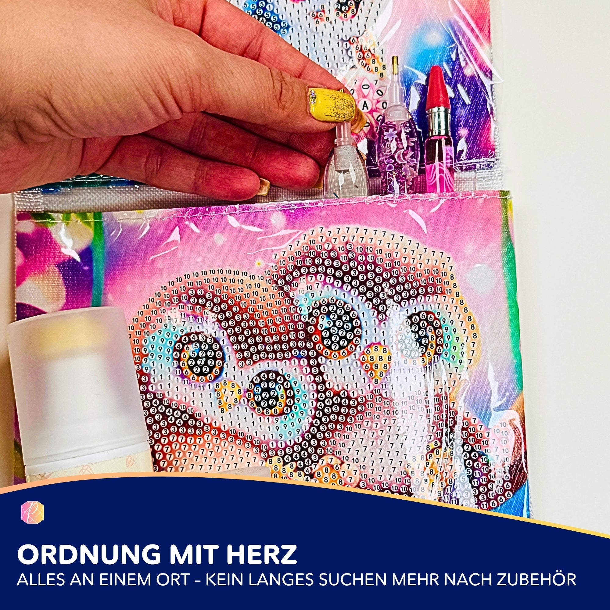 Diamond Painting Aufbewahrung zum Bepainten - Eulen