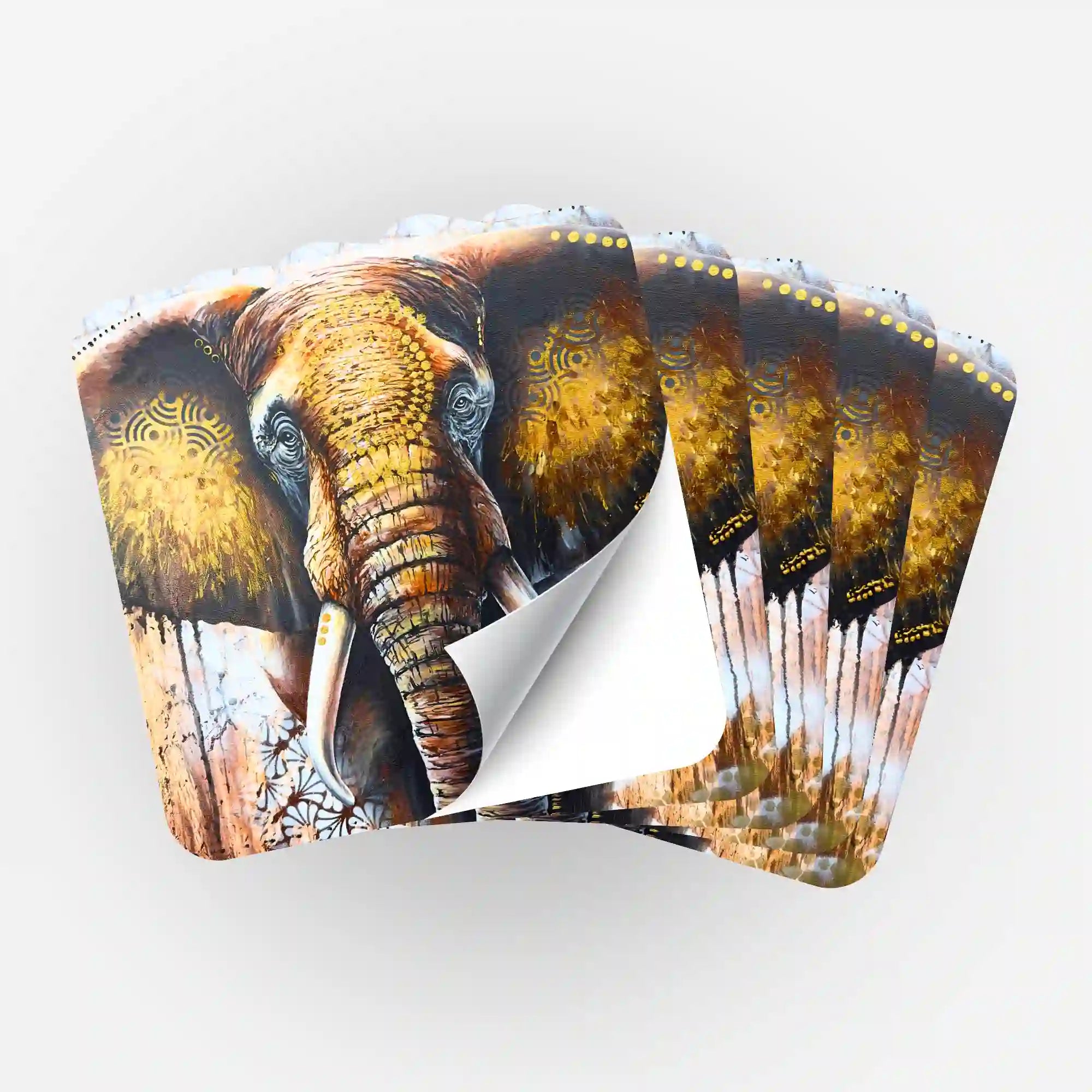 5er-Set Elefanten-Aufkleber für Diamond Painting und Malen nach Zahlen zur Organisation deiner Hobby-Motive