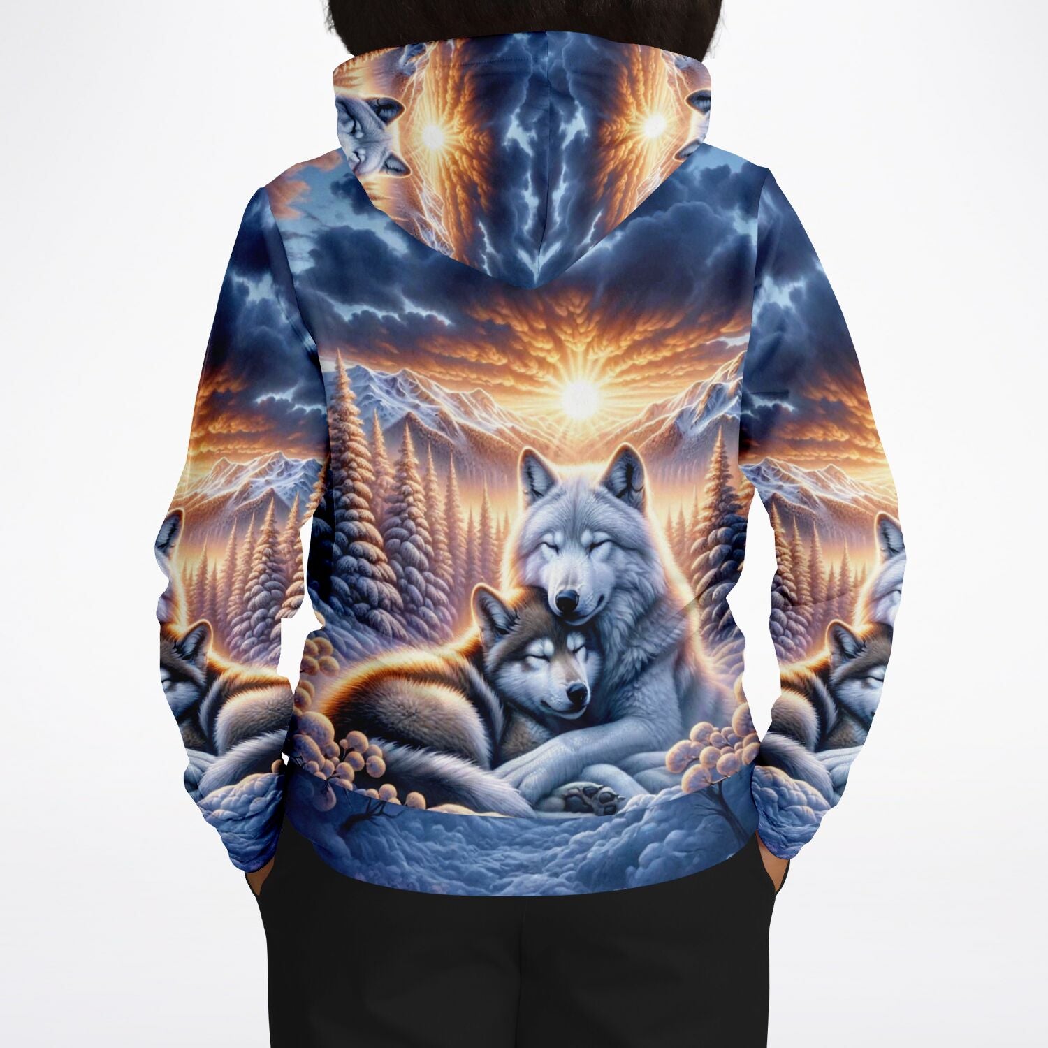 Dreamer Hoodie - Wolfliebe im Sonnenaufgang