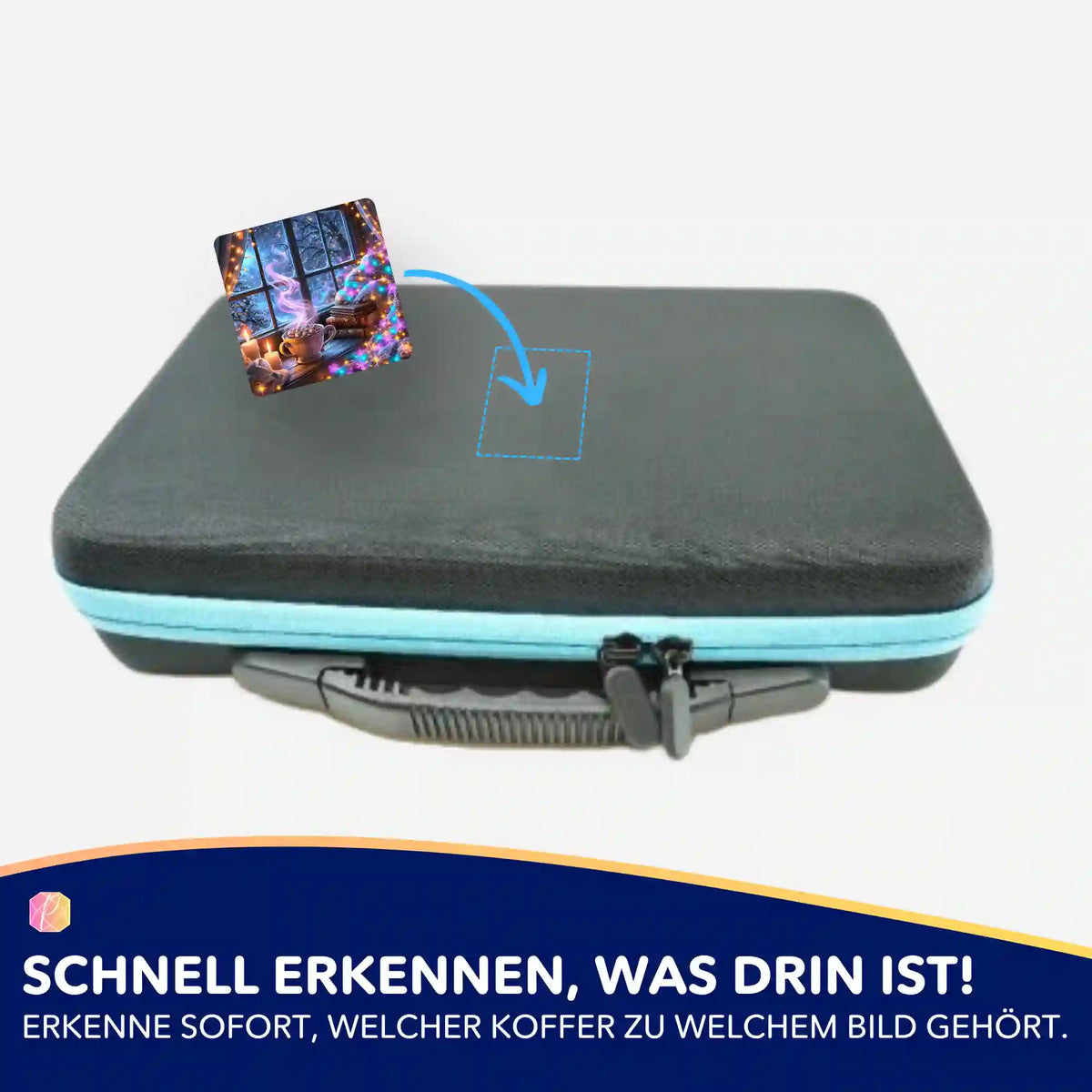 Weihnachts-Aufkleber für Diamond Painting Koffer zur Organisation von Bastelzubehör und Diamanten Painting Sets