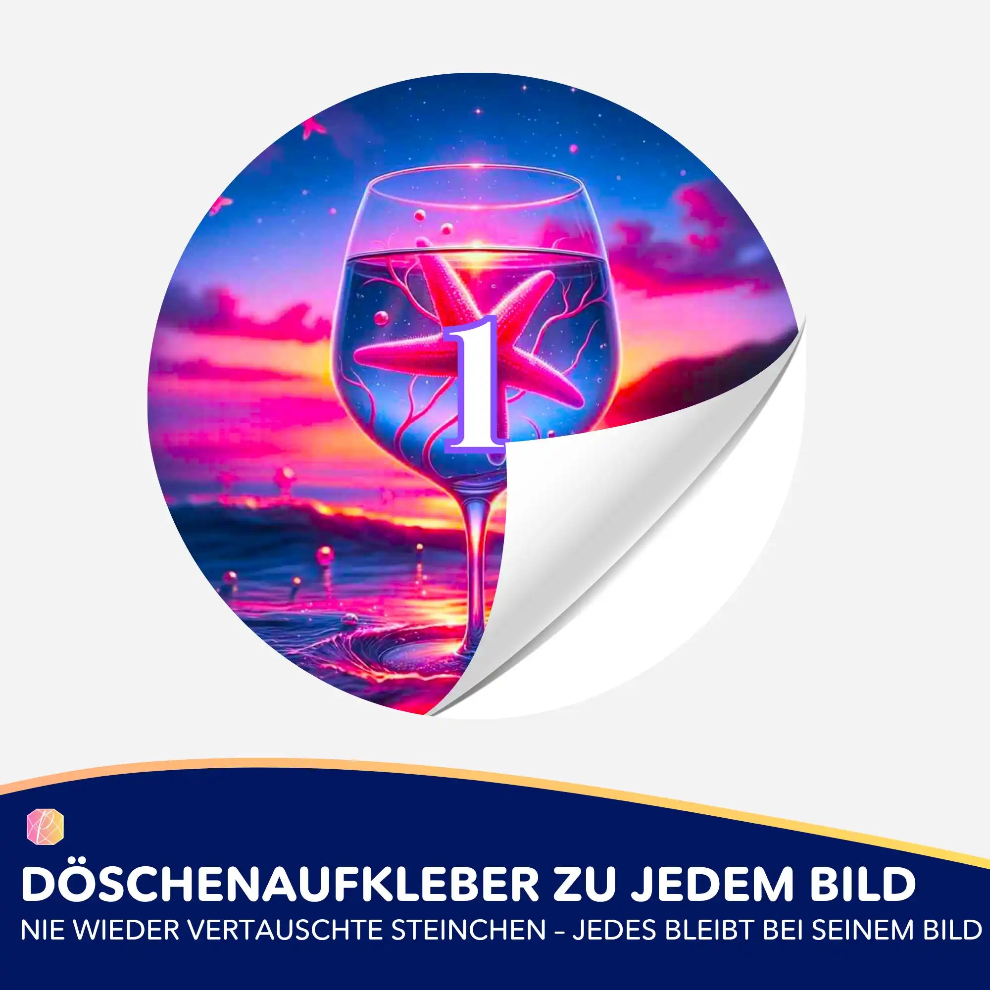 Döschenaufkleber - Seesternzauber