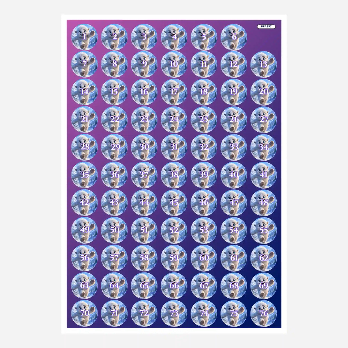 Bogen mit runden Döschenaufklebern für Diamond Painting Zubehör zur Organisation von Steinchen für dein Motiv