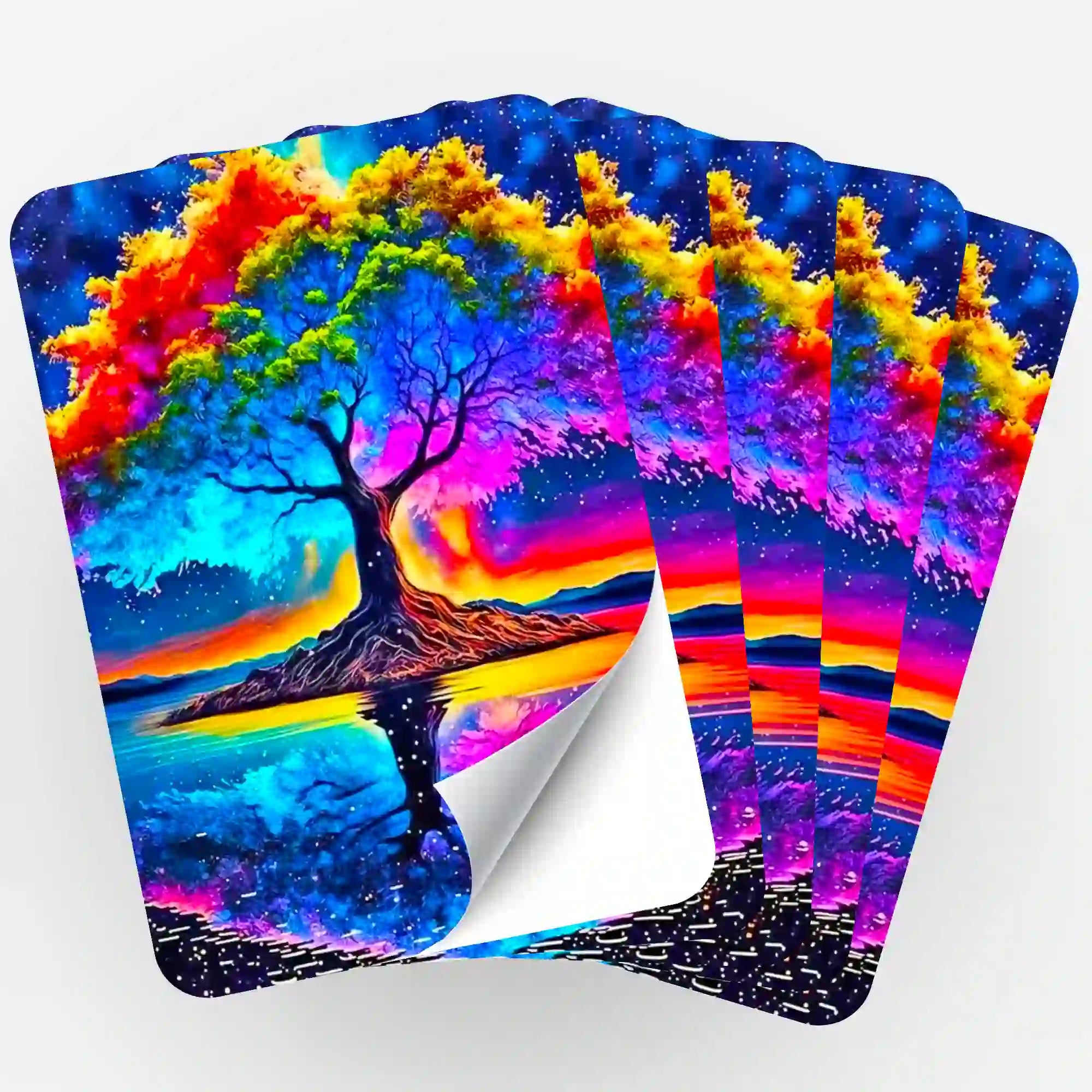 Aufkleber 5er-Set - Rainbow Tree