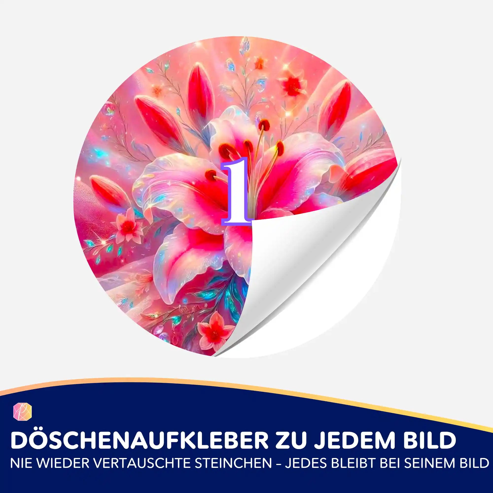 Döschenaufkleber - Zarte Lilie in rosé