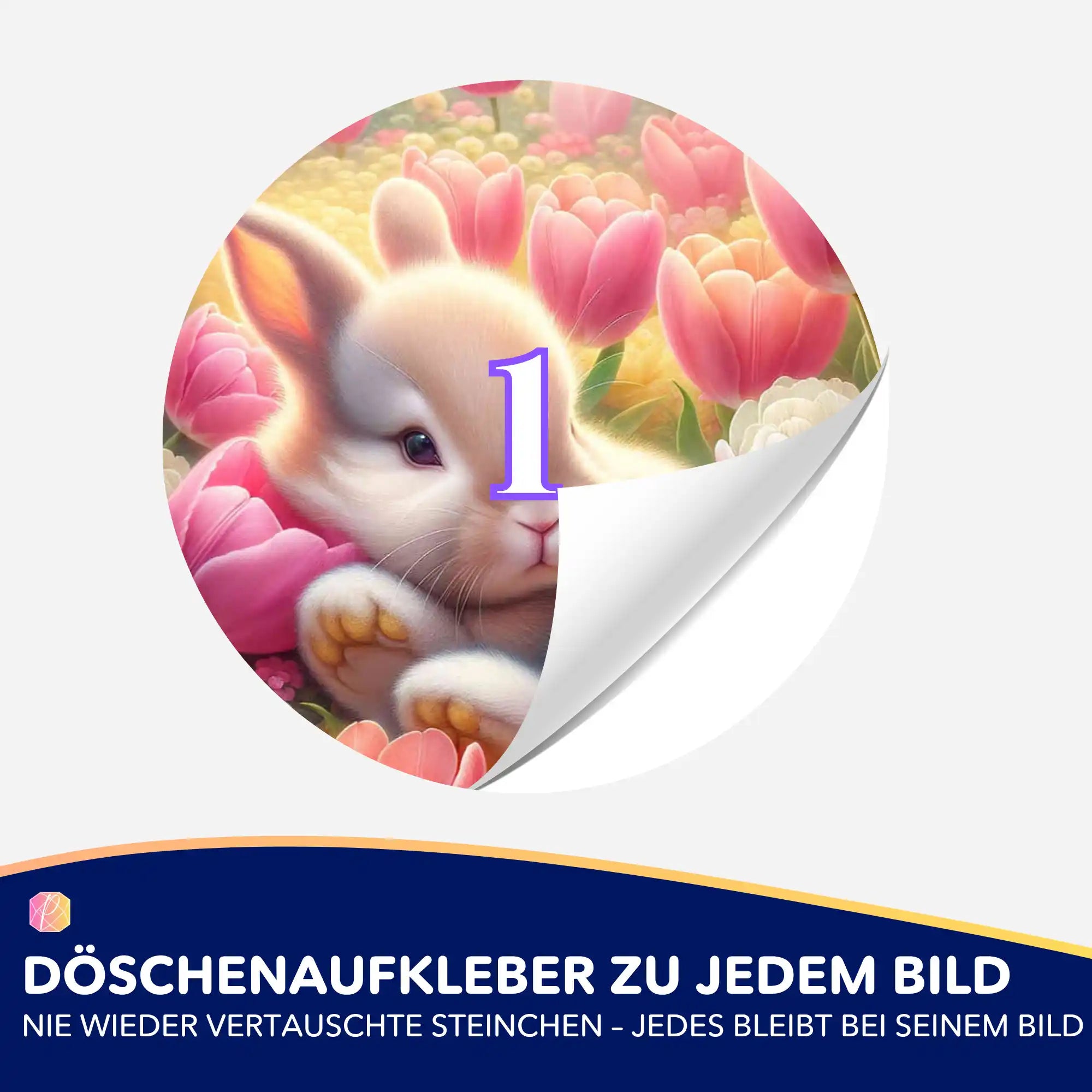 Döschenaufkleber - Verträumtes Osterhäschen