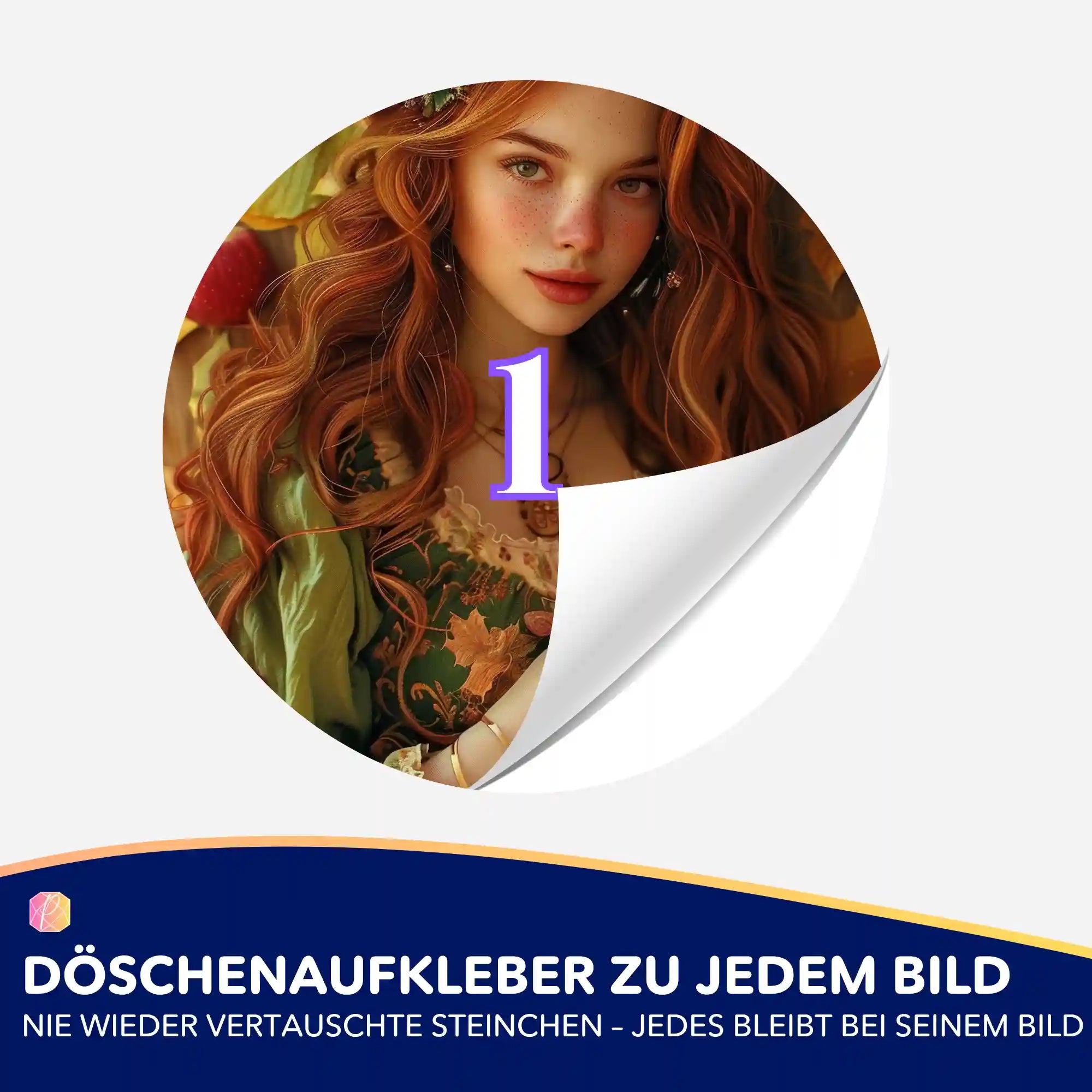 Döschenaufkleber - Susen Pfifferling - Apfelmädchen Ruby