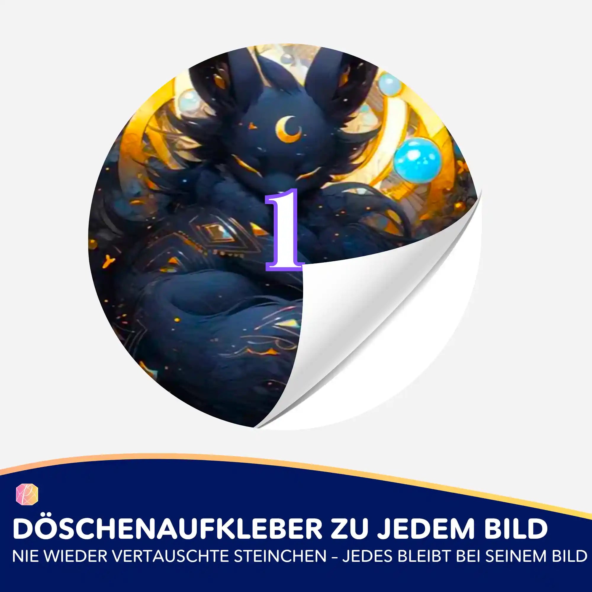 Döschenaufkleber - Mystisches Nachtwesen
