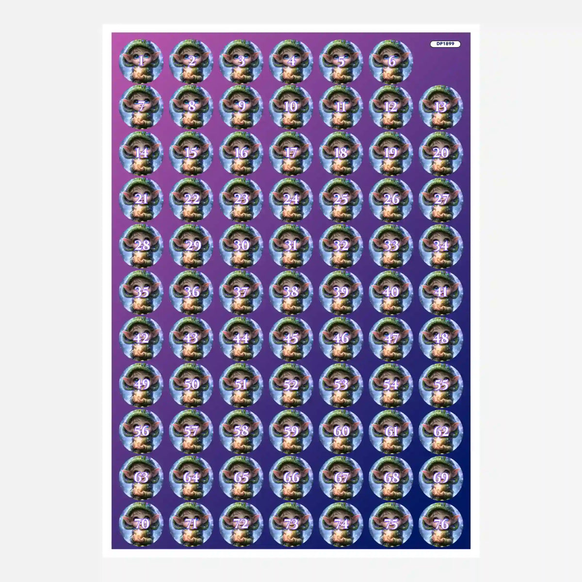Döschenaufkleber Set mit Zahlen für Diamond Painting zur einfachen Organisation von Steinfarben und Zubehör
