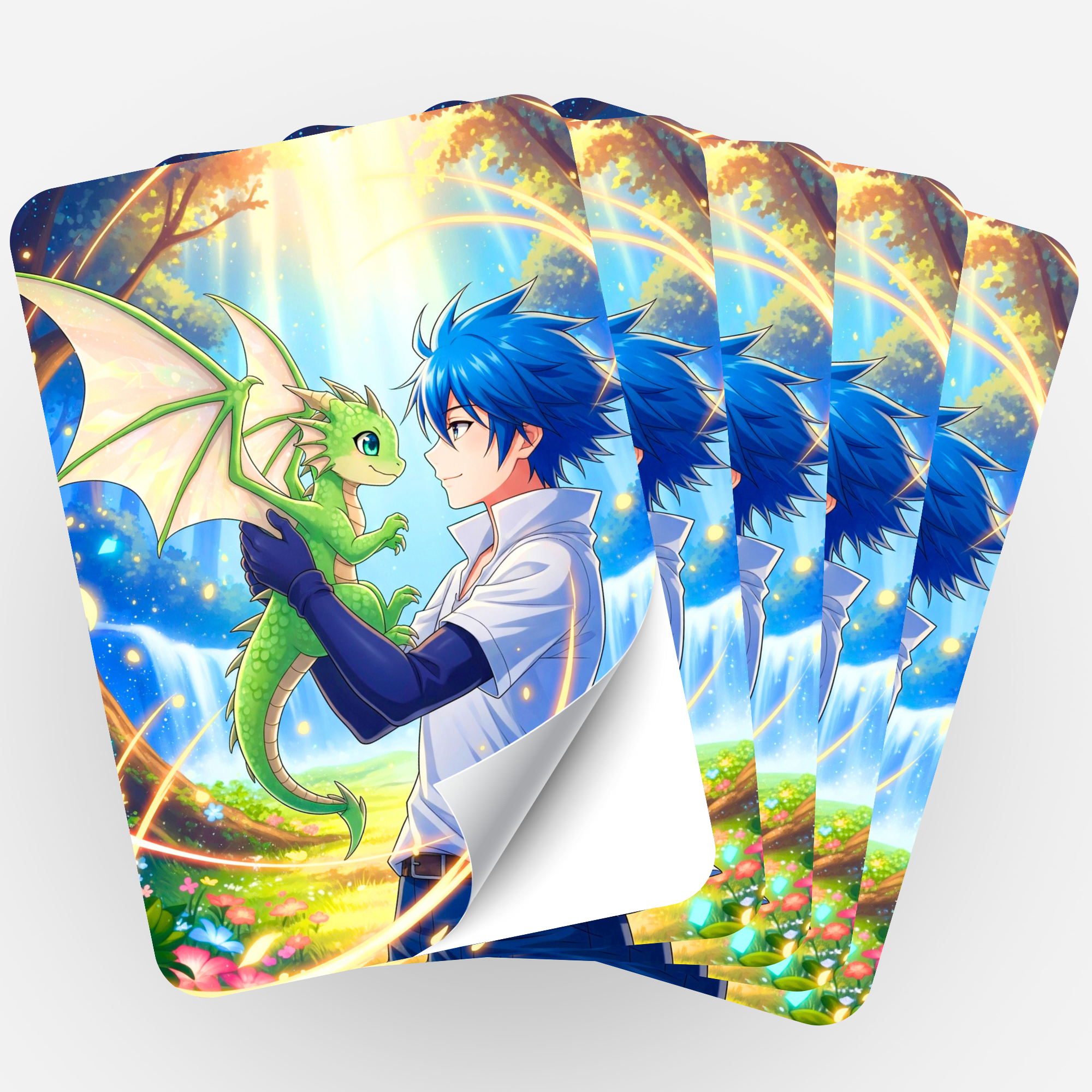 Aufkleber 5er-Set - Diamond Painting 7-Tage Special - Dreamteam am Wasserfall