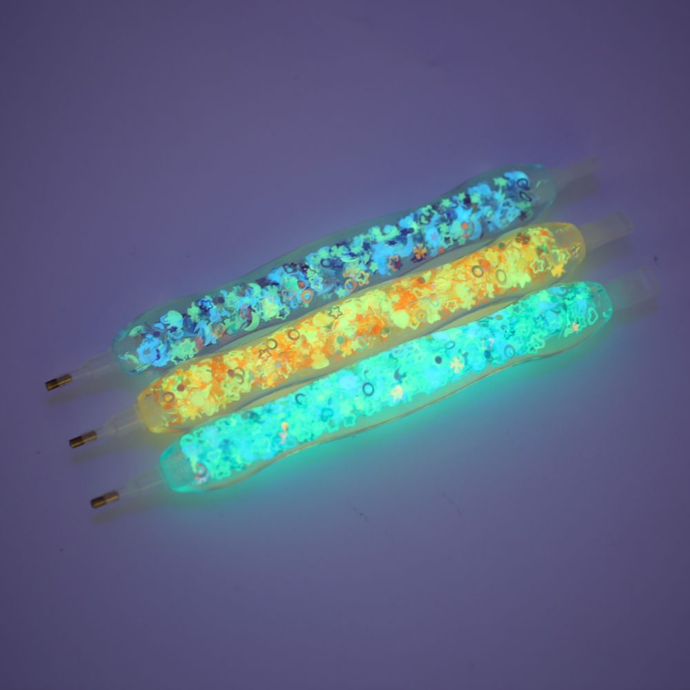 "Glow in the dark" Stifte Set (3er Pack)
