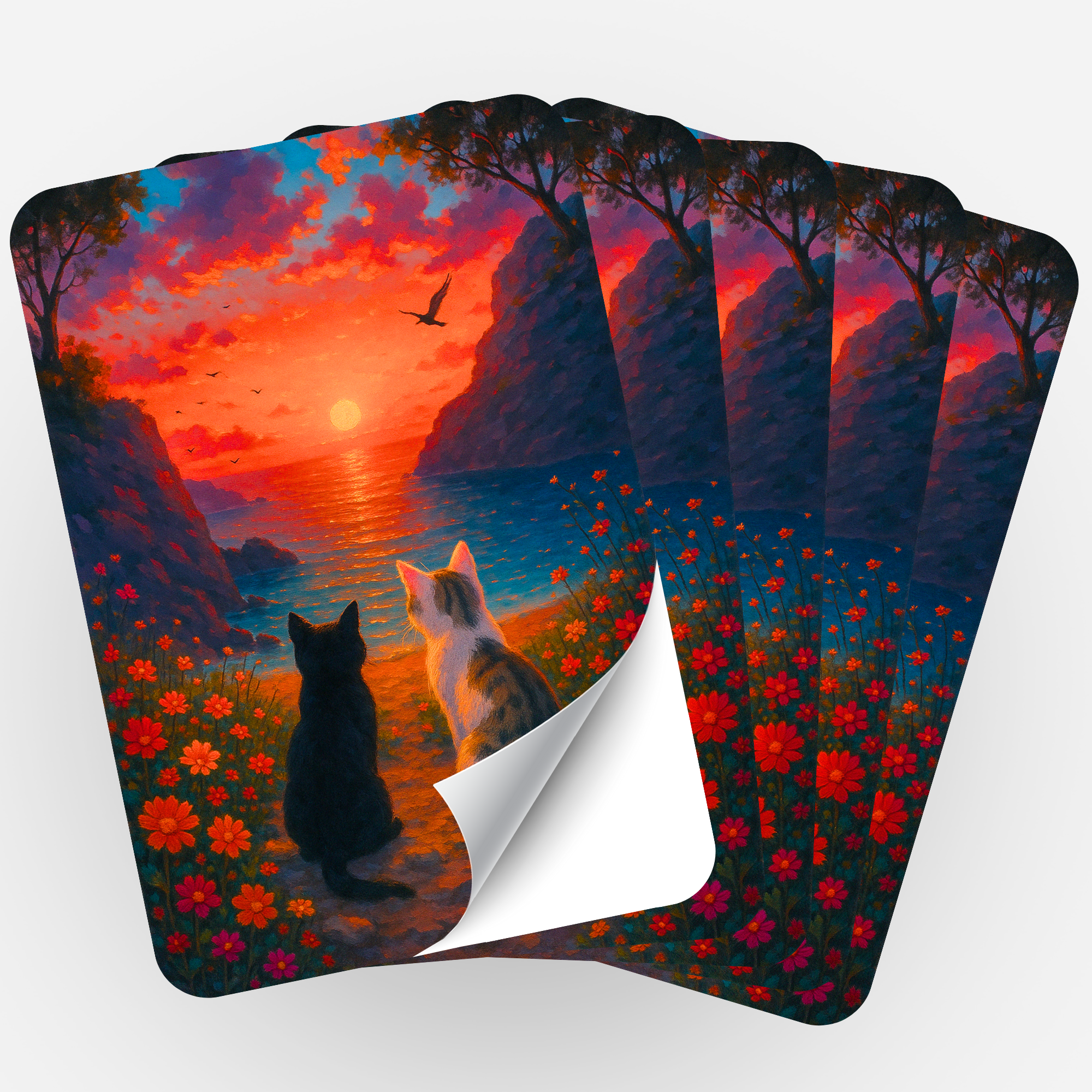 Aufkleber 5er-Set - Jennifer Special - Wir zwei Katzen