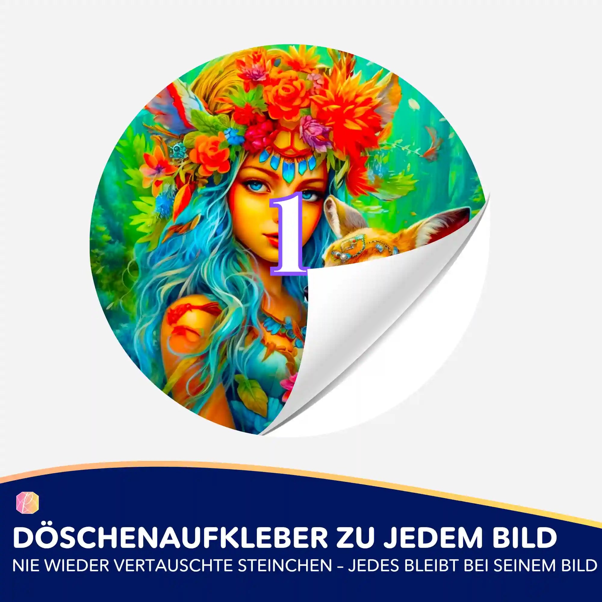 Döschenaufkleber - Waldmädchen