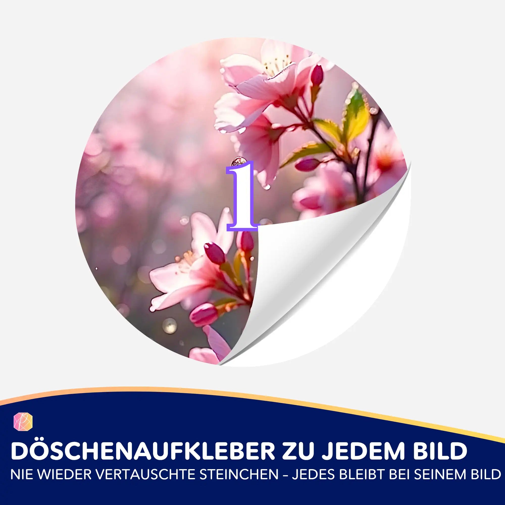 Döschenaufkleber - Zarte Kirschblüten