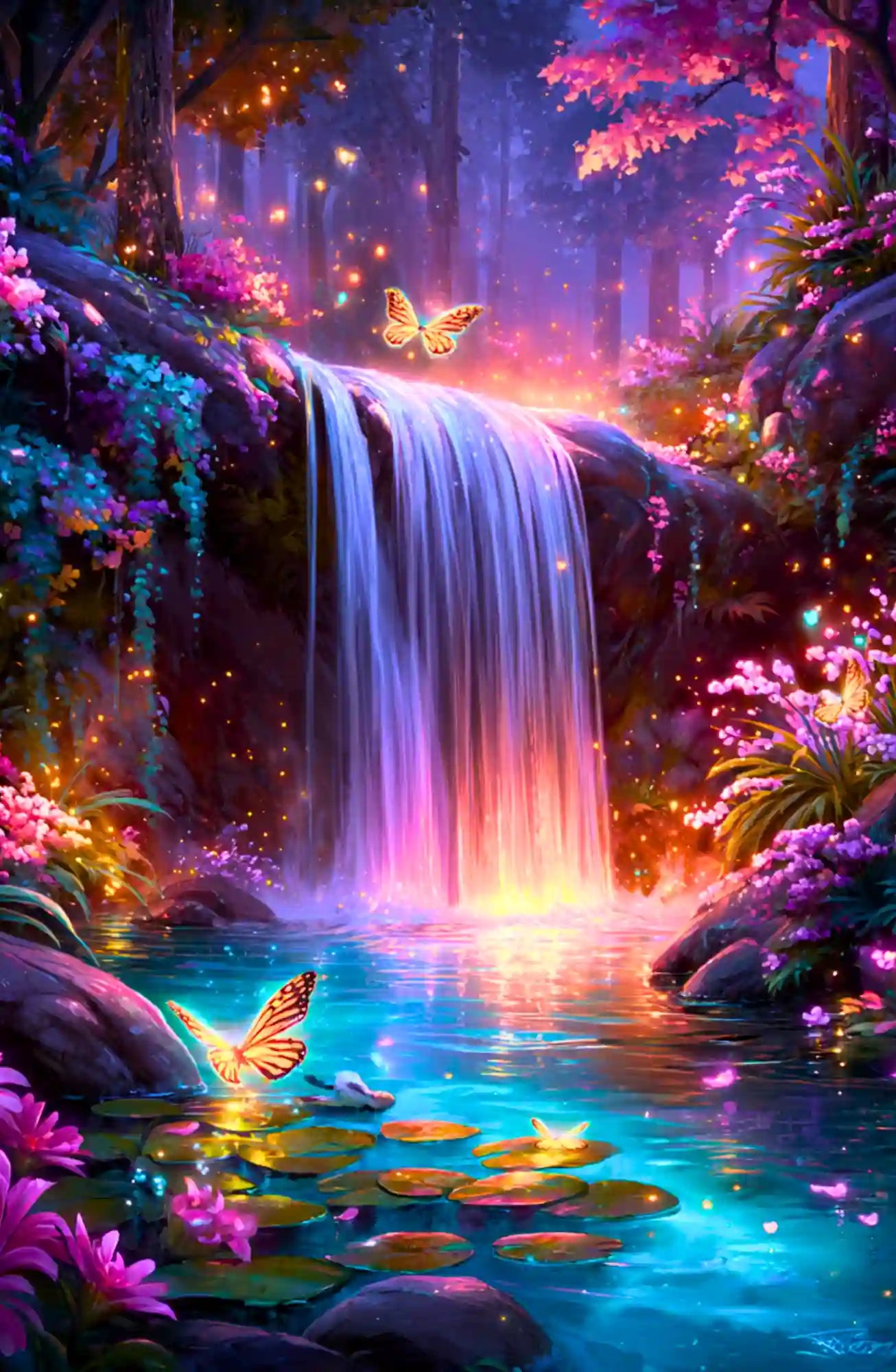 Diamond Painting - Hain der erwachten Farben