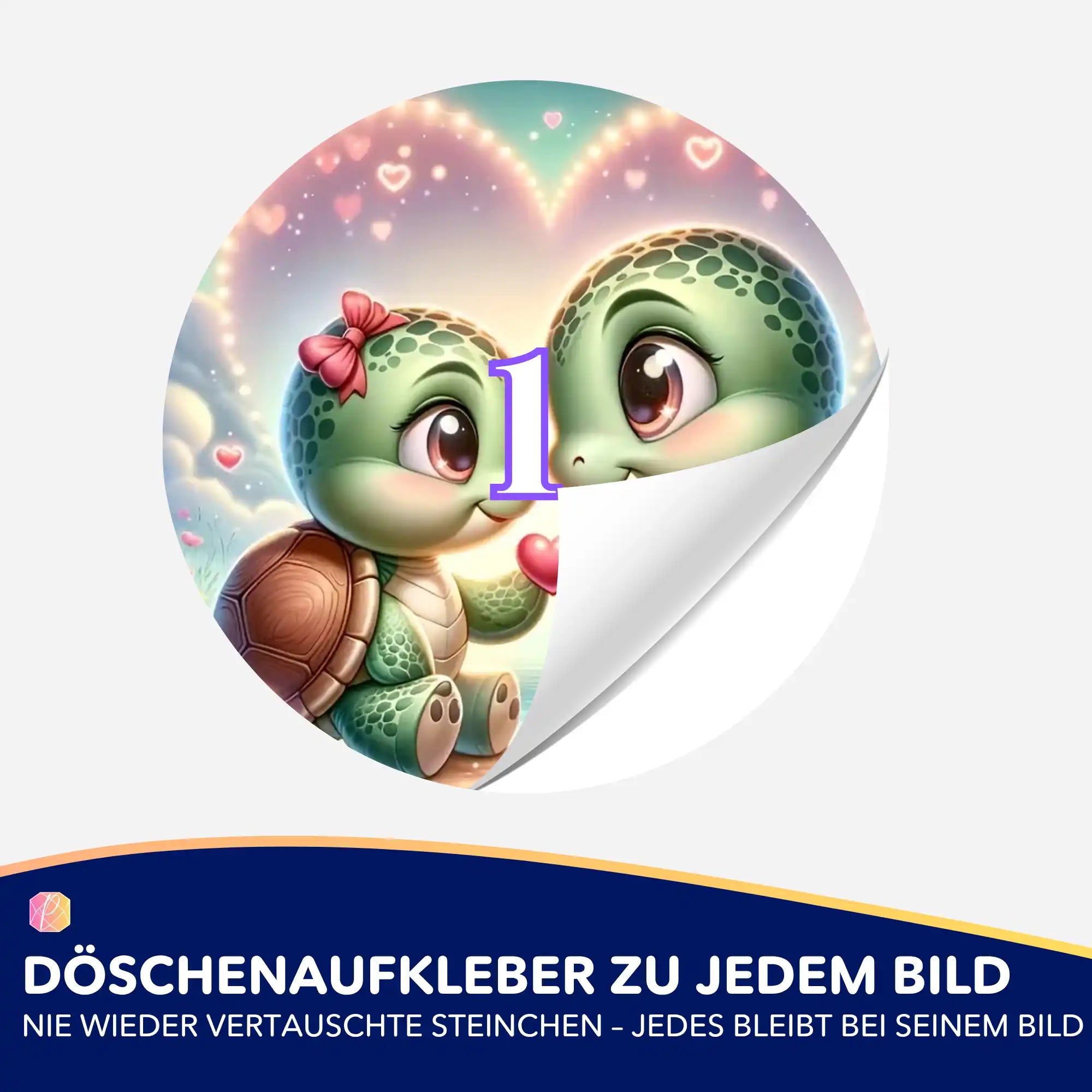 Döschenaufkleber - Paul und Paulinchen in Love