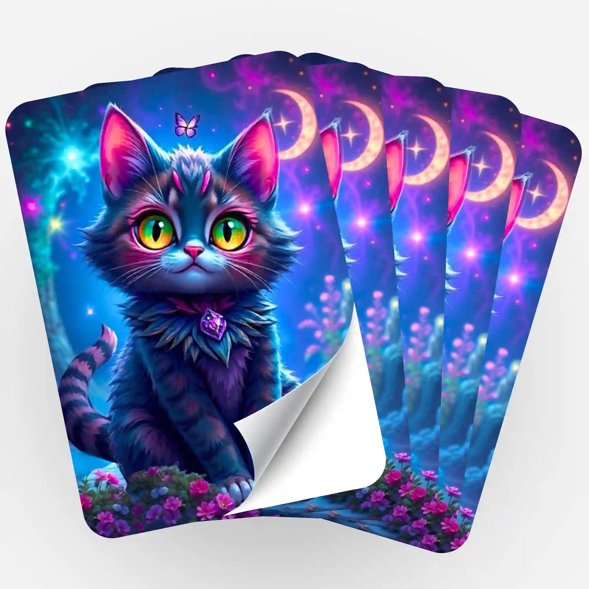 Aufkleber 5er-Set - Night Cat