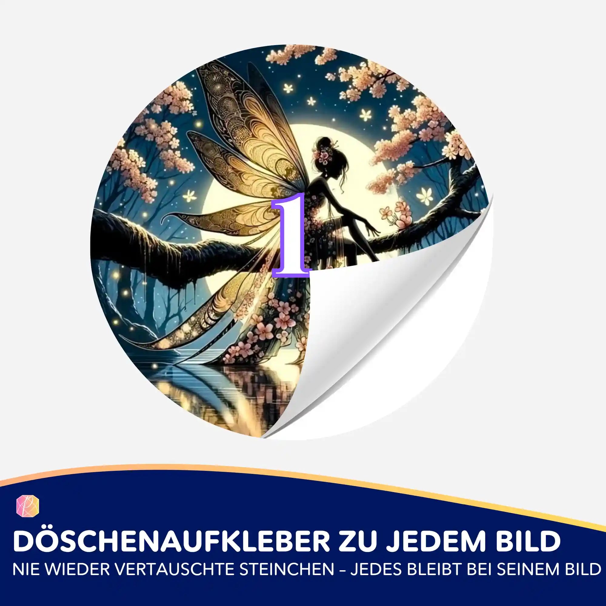 Döschenaufkleber - Mondscheinfee