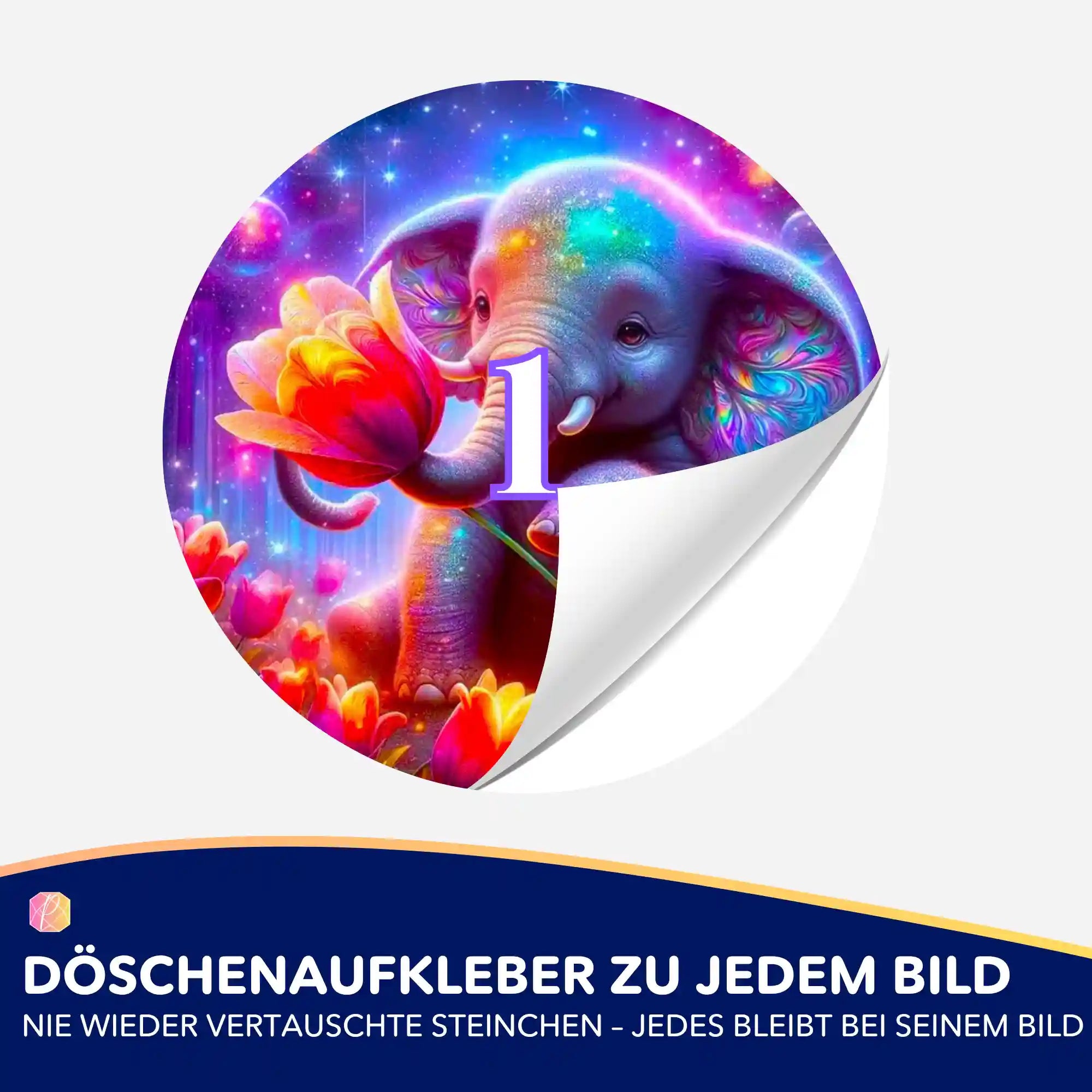 Döschenaufkleber - Elefantenmädchen