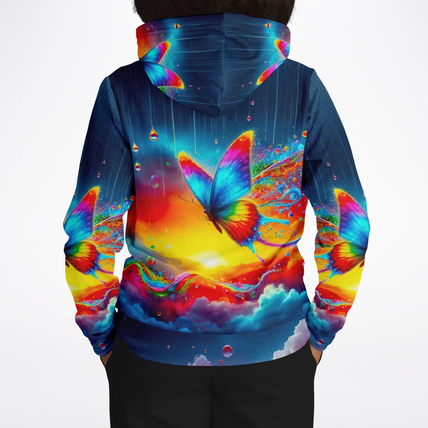 Dreamer Hoodie - 100 Farben Special - Schmetterlinge im Regenbogenfluss