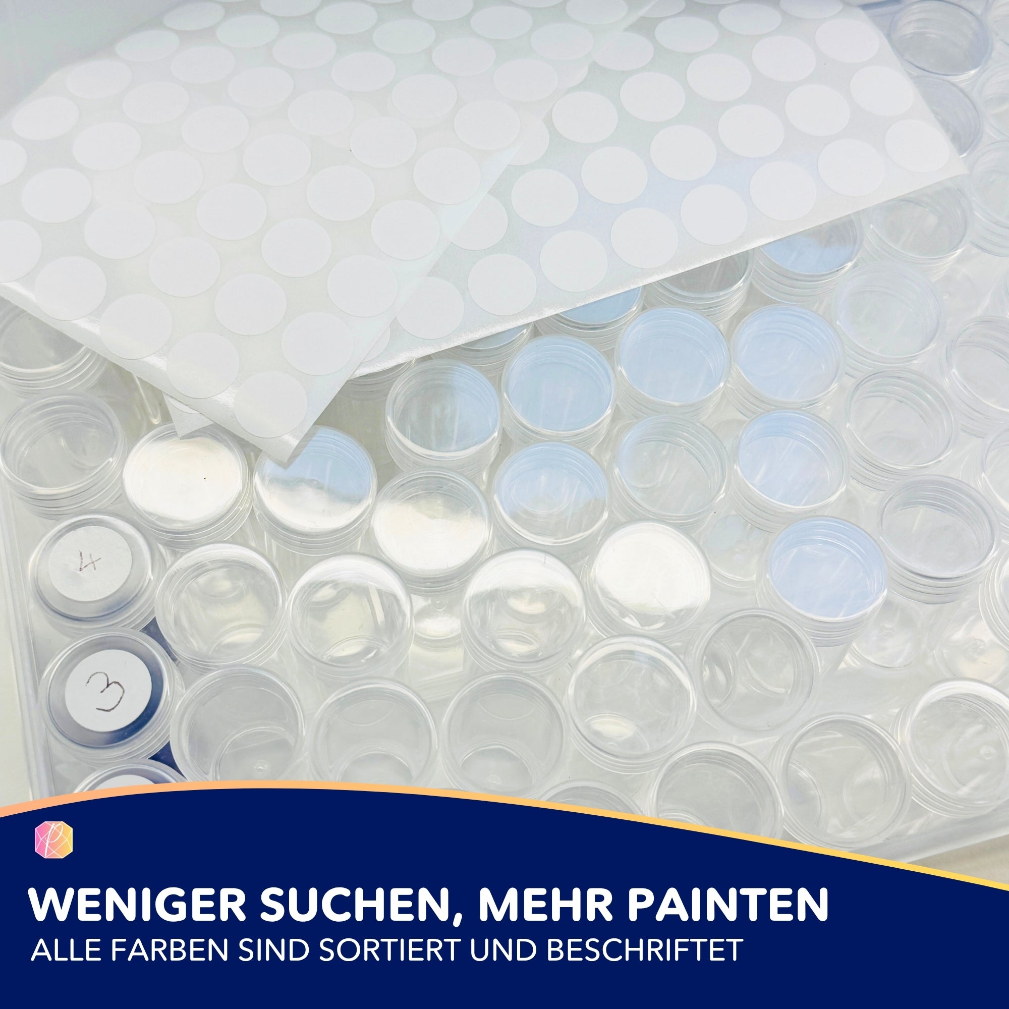 Diamond Painting Aufbewahrungsbox / 80 Dosen