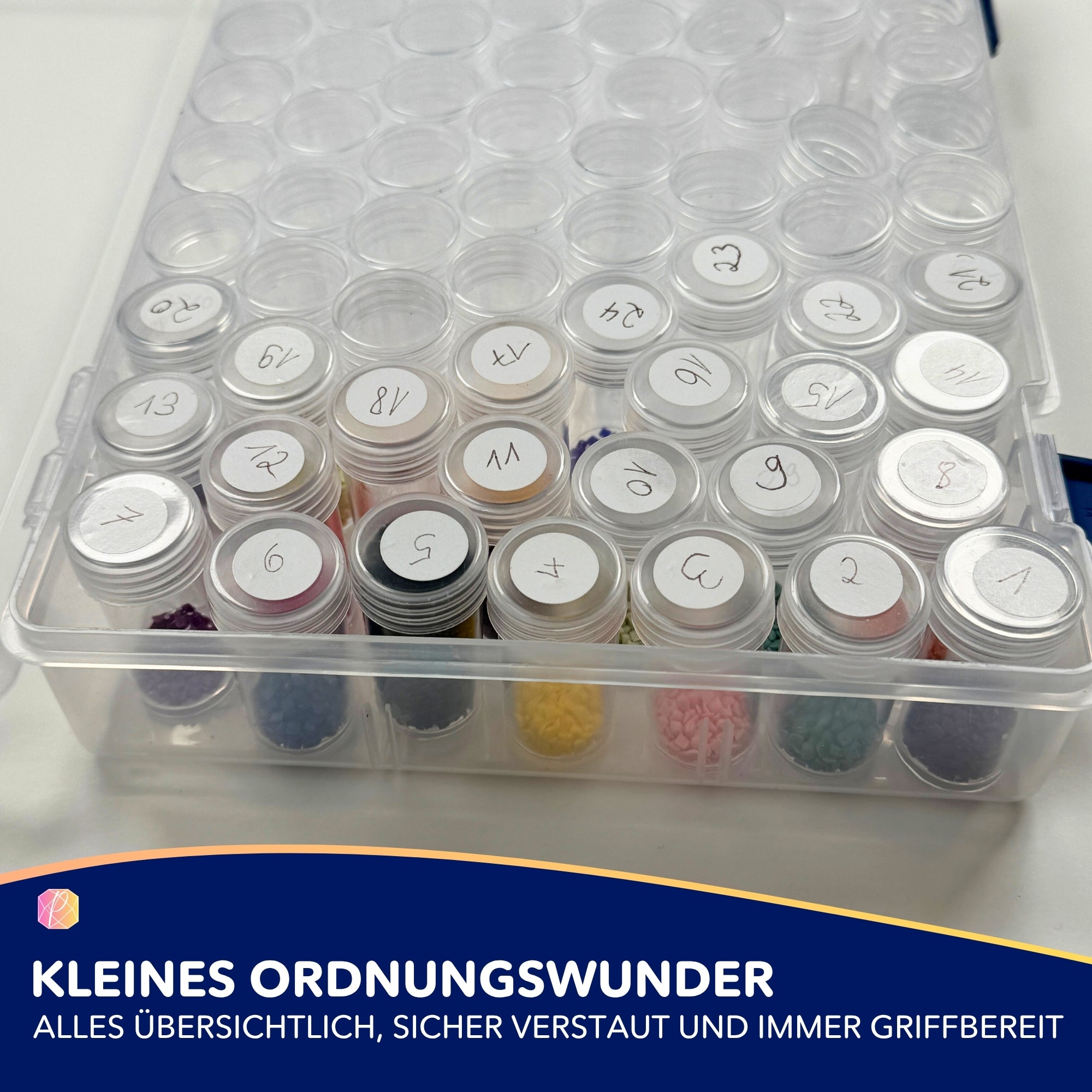 Diamond Painting Aufbewahrungsbox / 80 Dosen