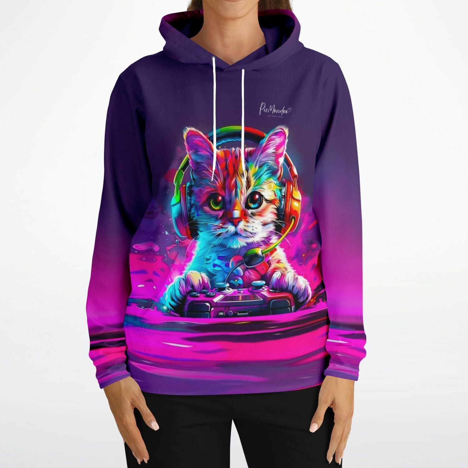 Dreamer Hoodie - Colorful gaming Cat