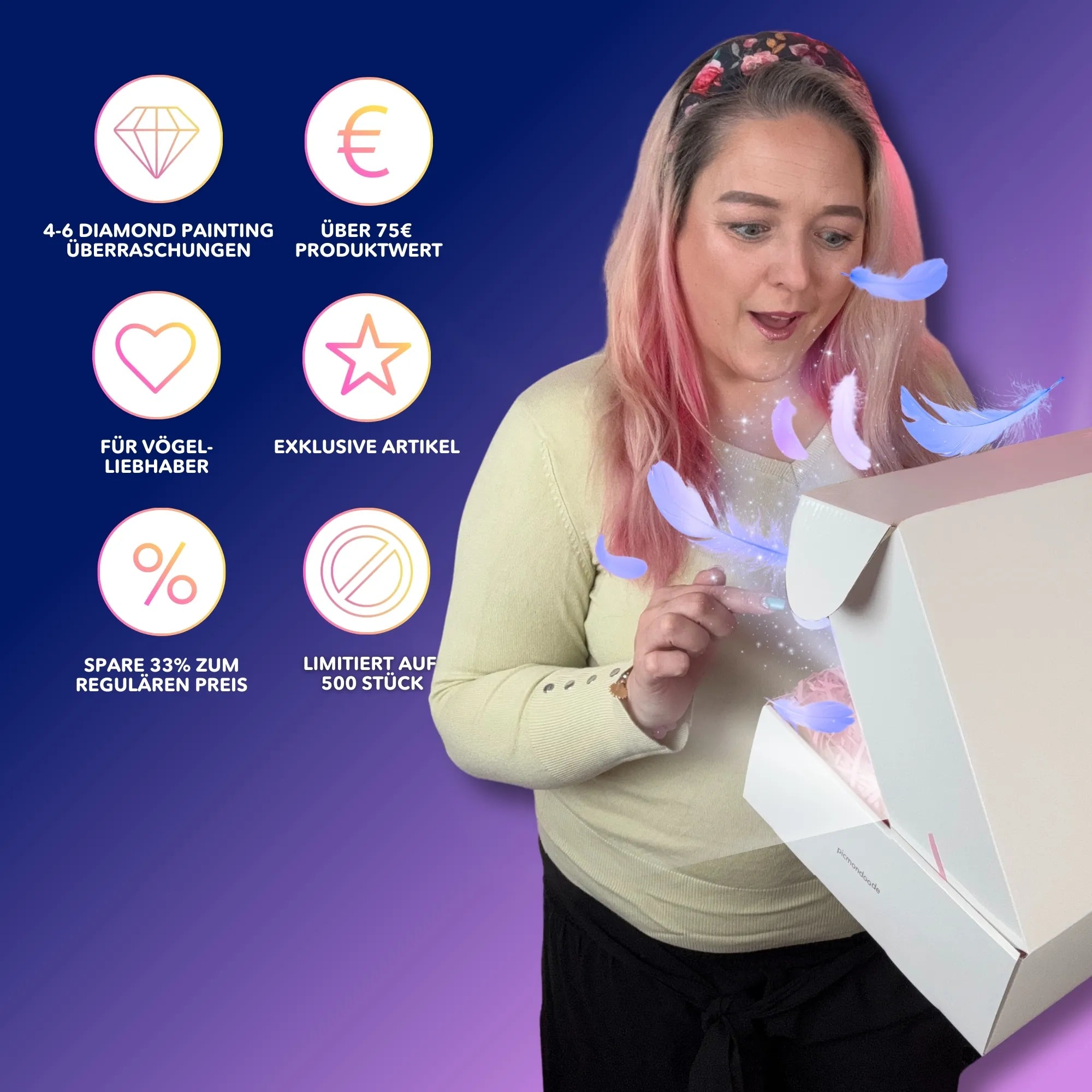 Diamond Painting Mystery-Box "Vögel" (#1)