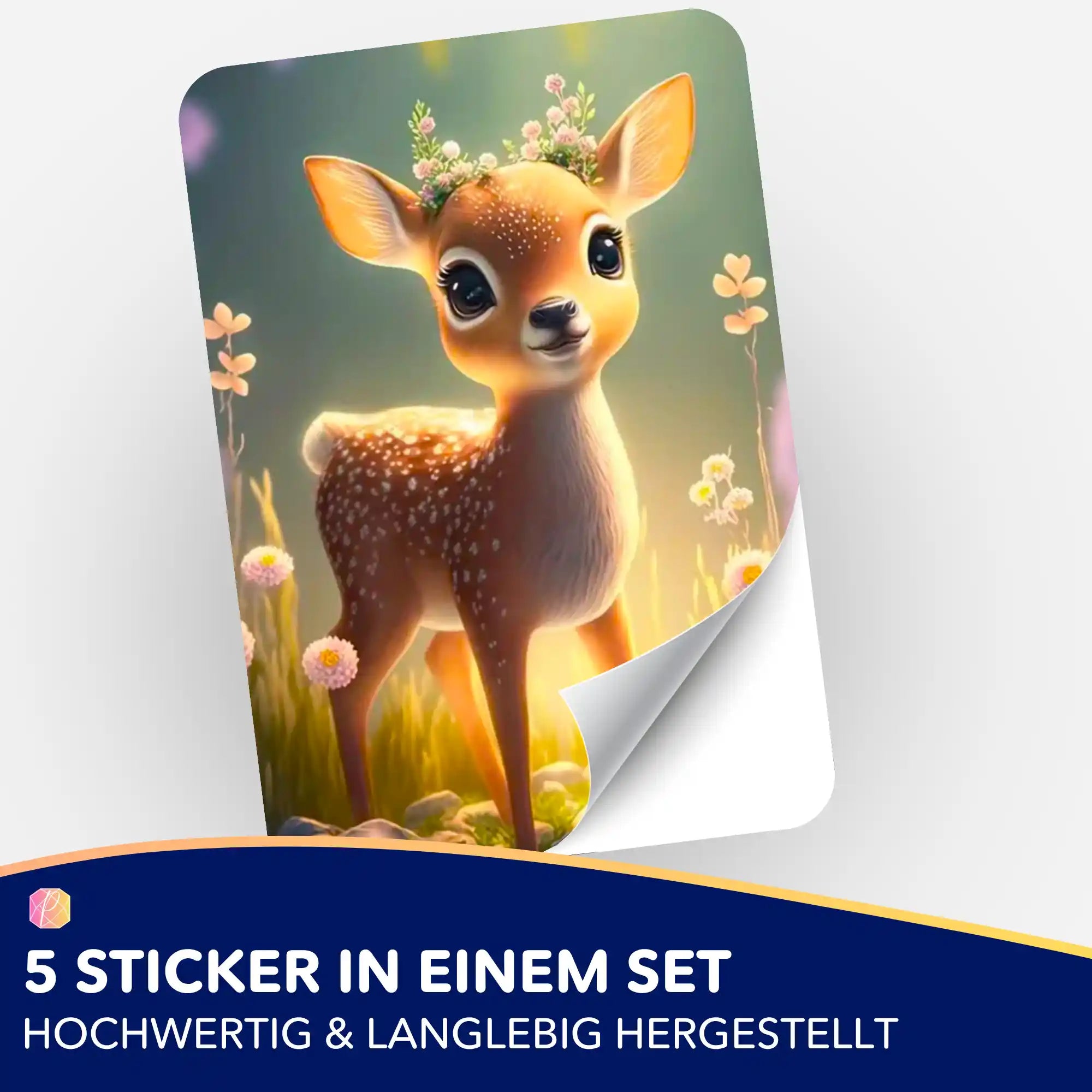Aufkleber 5er-Set - Kleines Rehkitz Anabell "Limited Edition"