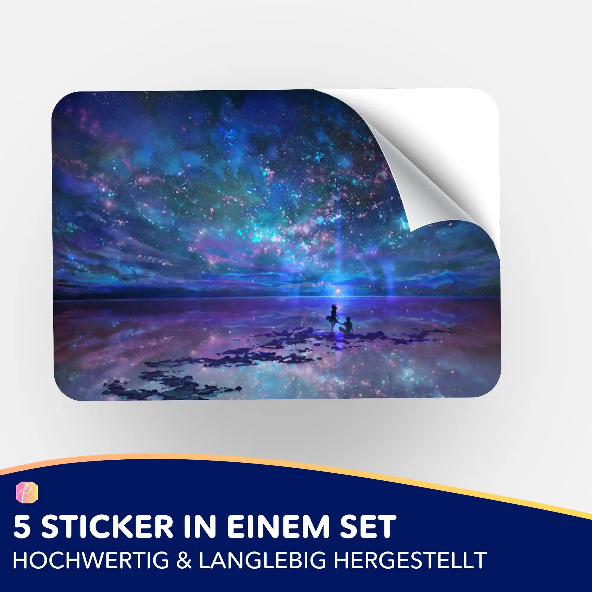 Aufkleber 5er-Set - Ozean trifft auf Universum MINI
