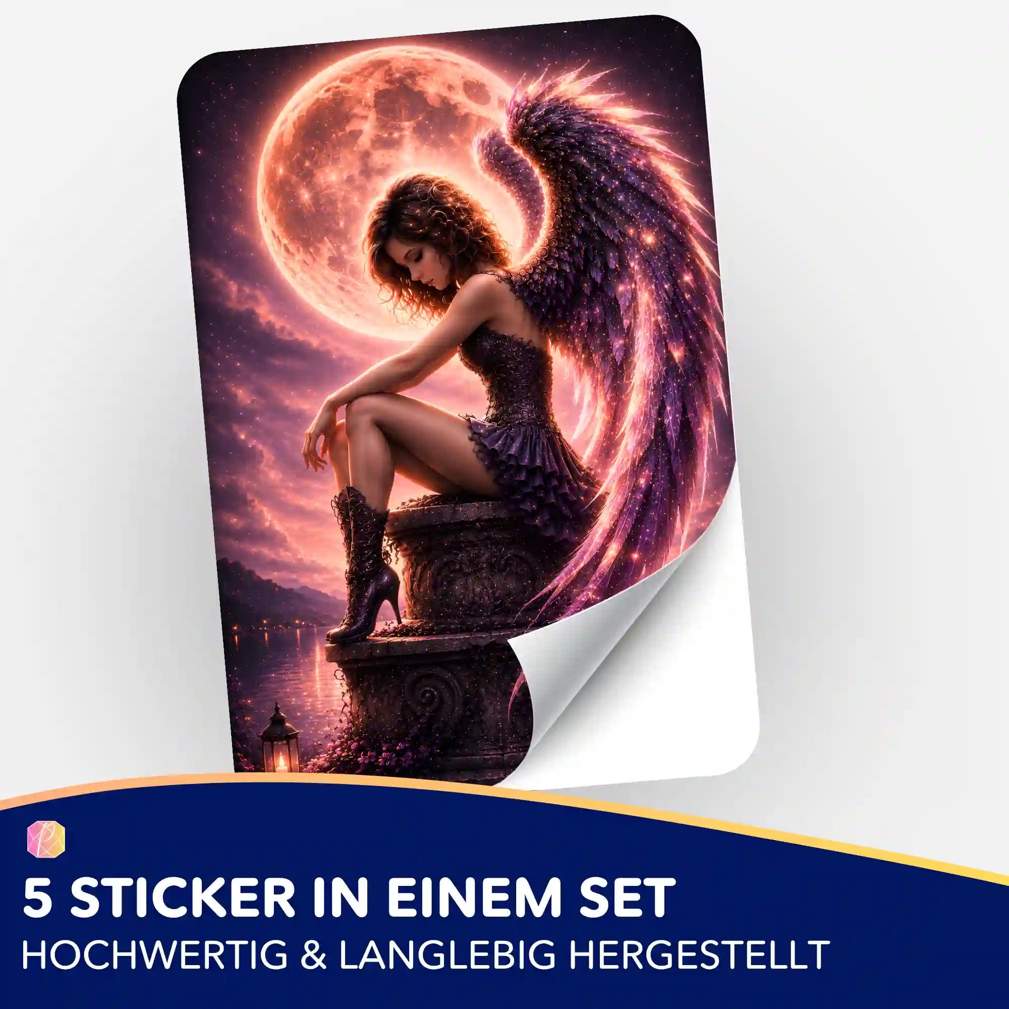 Aufkleber 5er-Set - Aurelia Nachtflügel