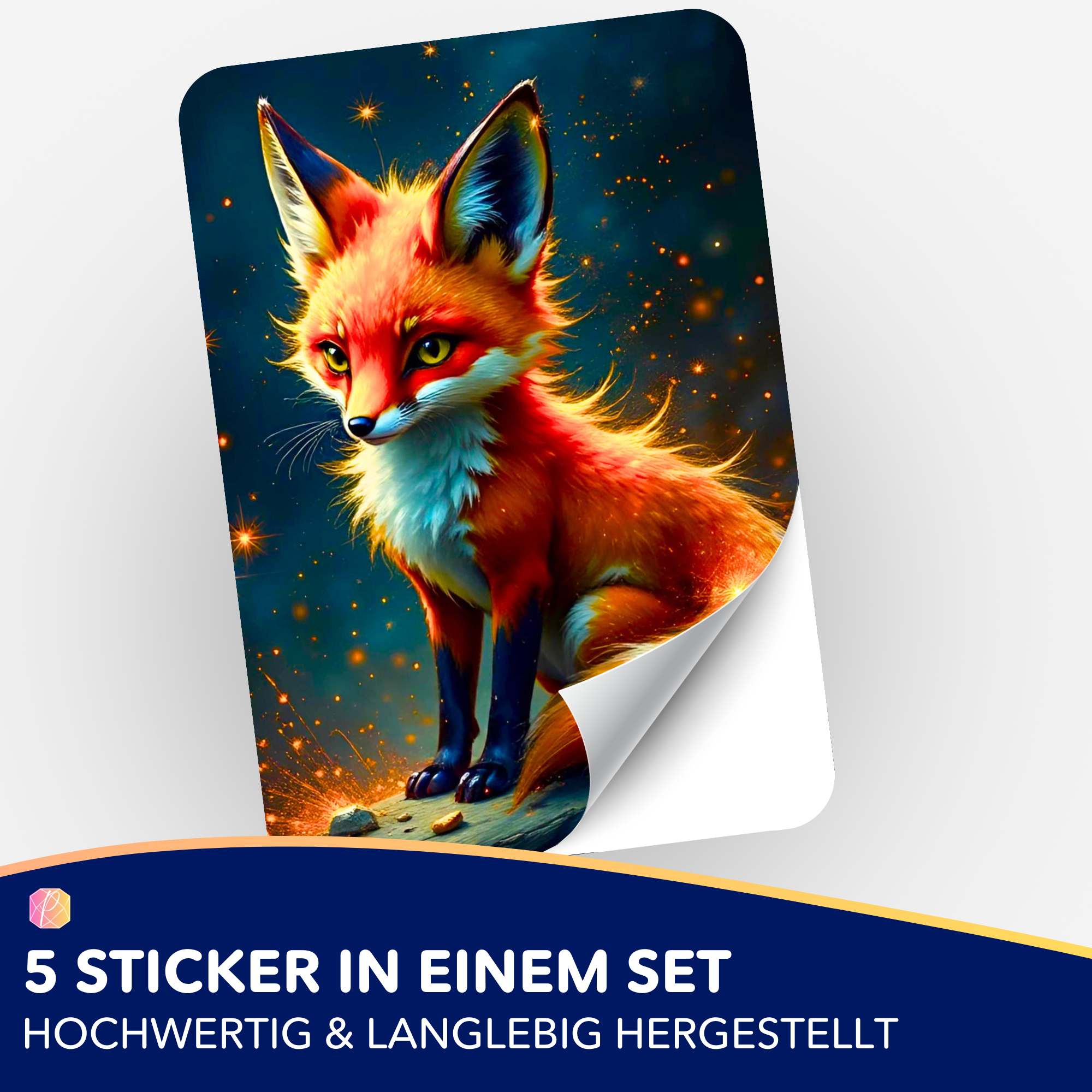 Aufkleber 5er-Set - Foxy