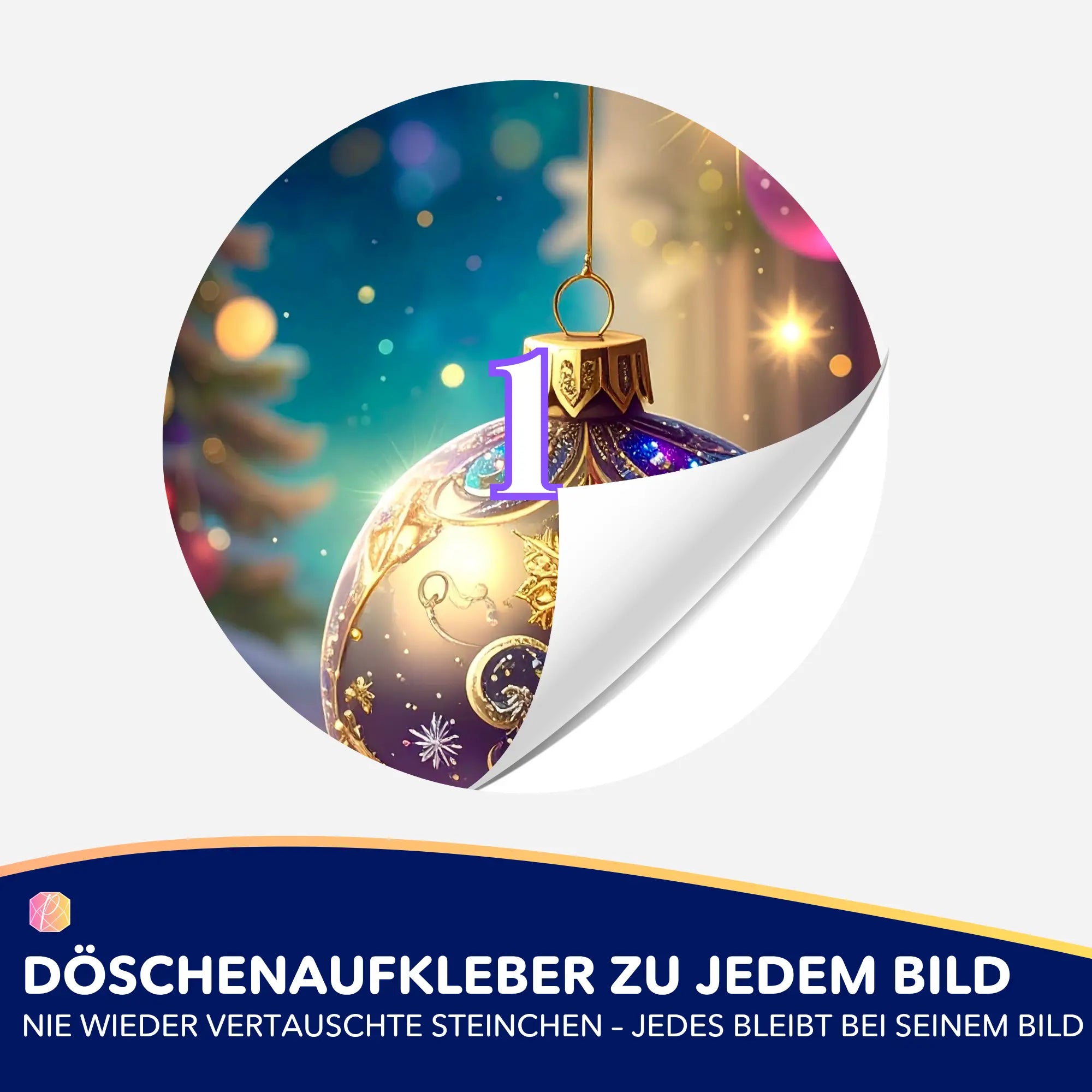 Döschenaufkleber - Zauberhafte Weihnachtskugel