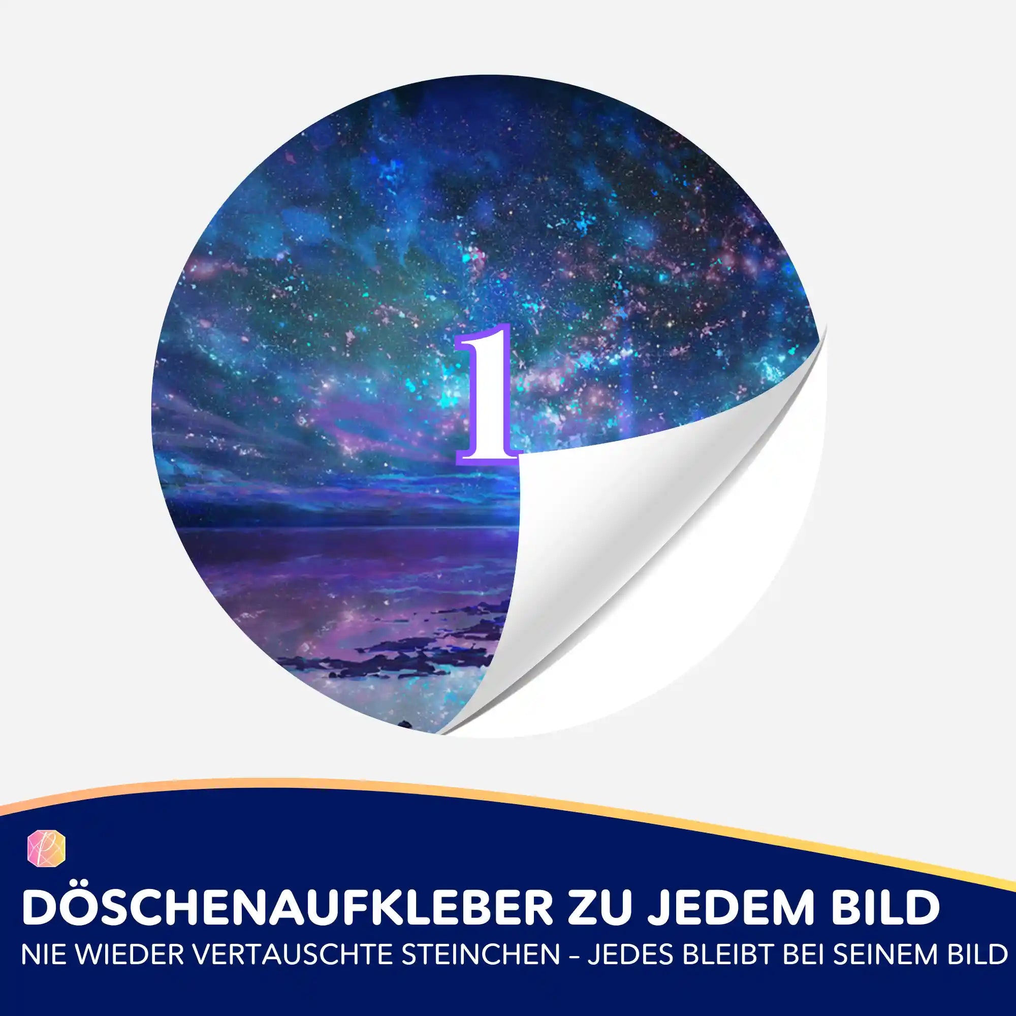 Döschenaufkleber - Ozean trifft auf Universum MINI