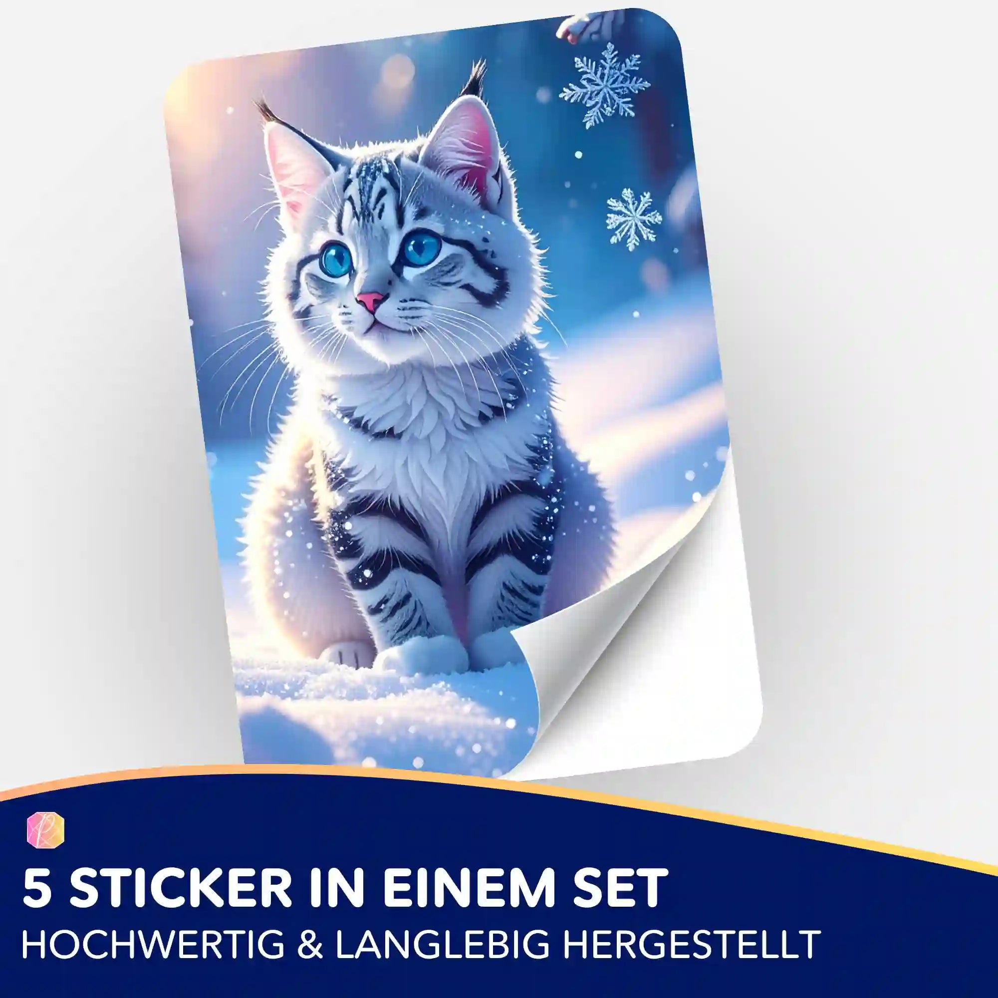 Aufkleber 5er-Set - Schneegeist