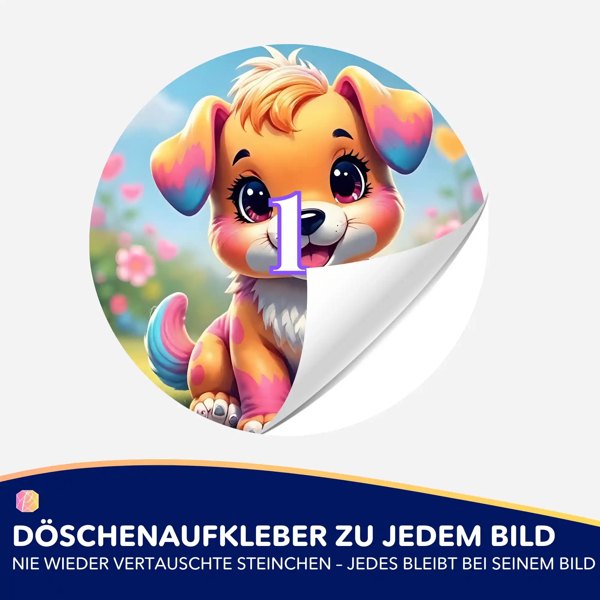 Döschenaufkleber - Puschel