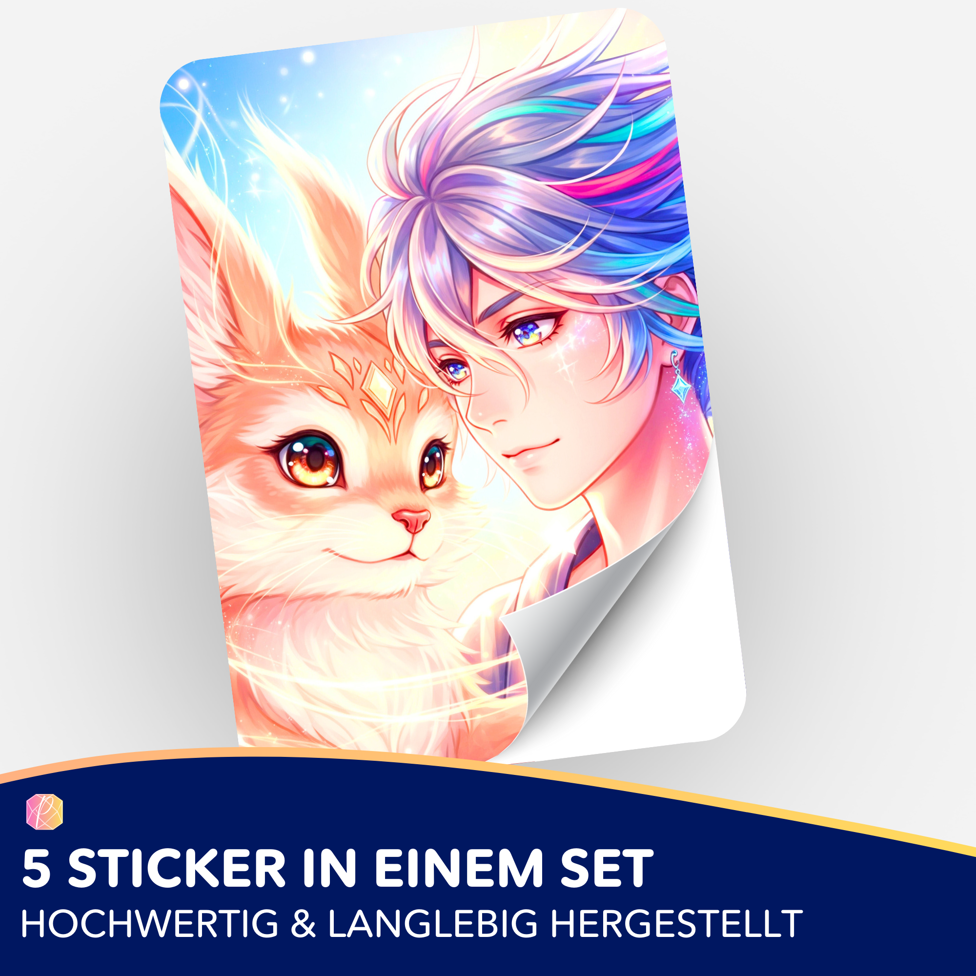 Aufkleber 5er-Set - Diamond Painting 7-Tage Special - Soulmate