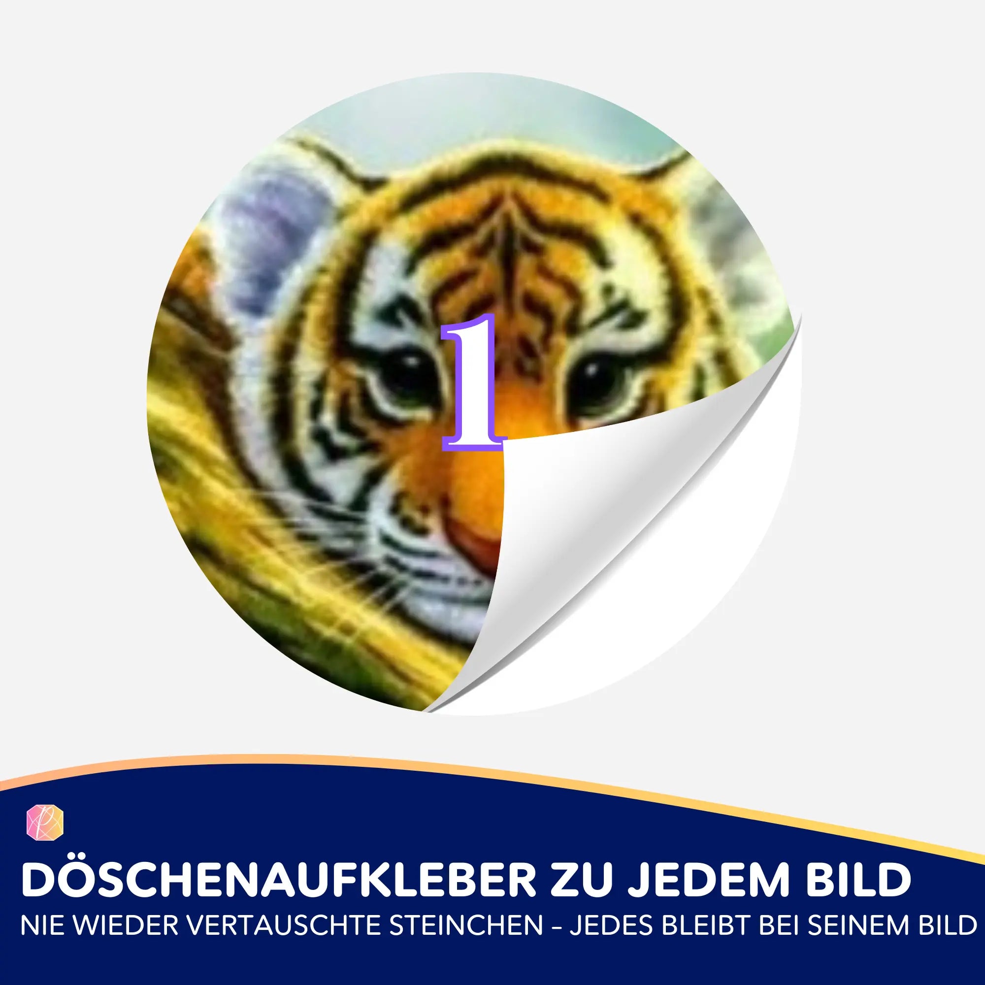 Döschenaufkleber - Tigerbaby