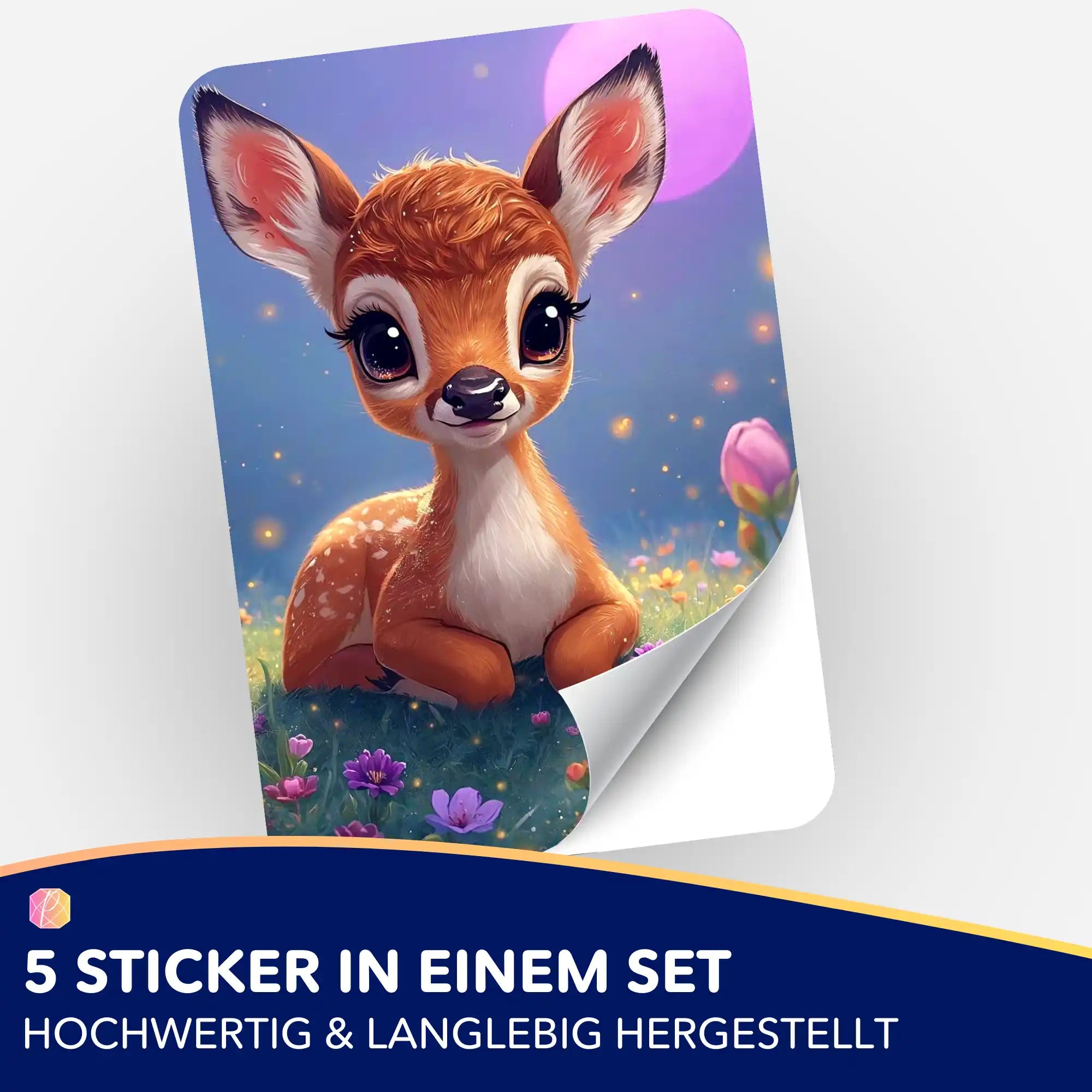 Aufkleber 5er-Set - Blütenkitz