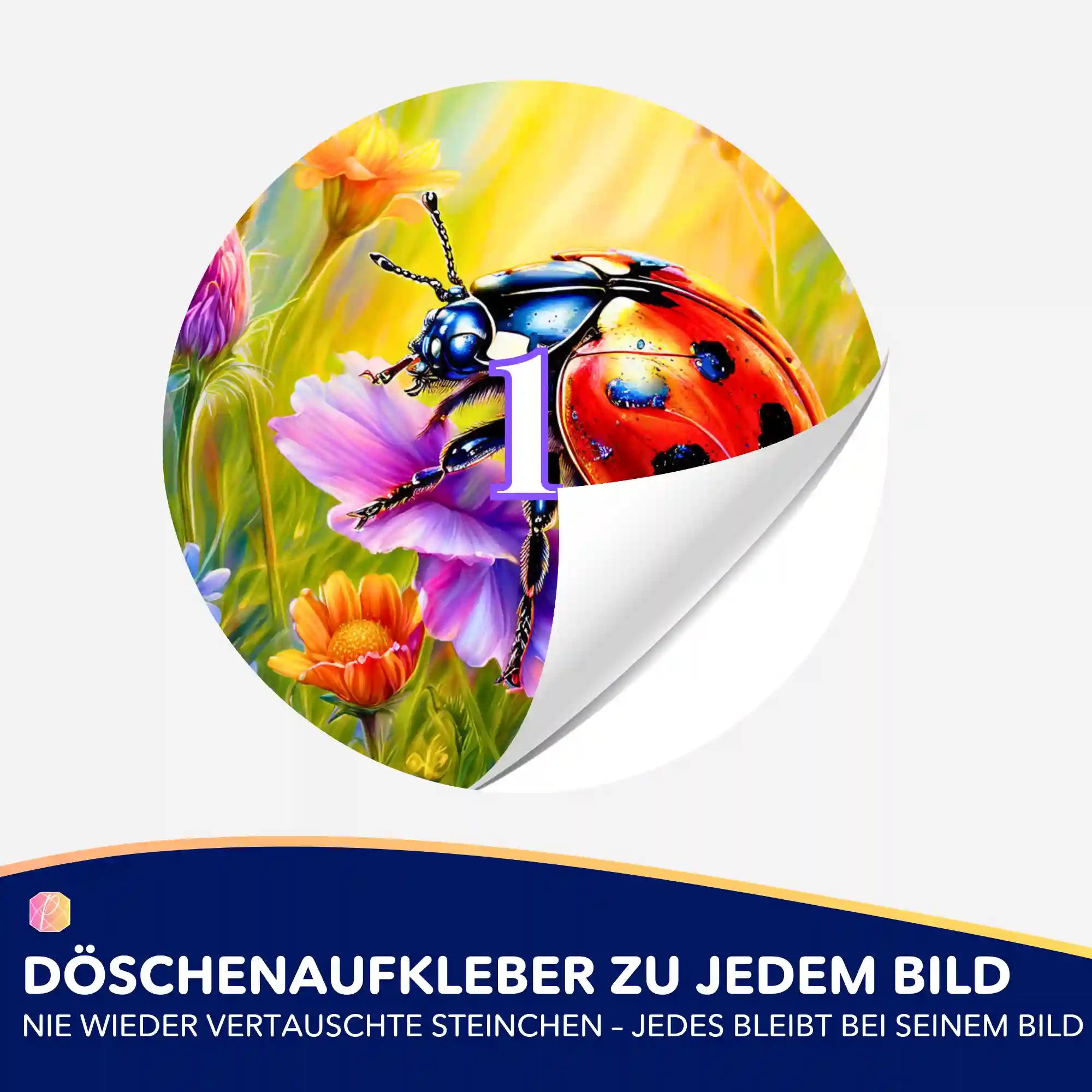 Döschenaufkleber - Kleiner Bote des Glücks