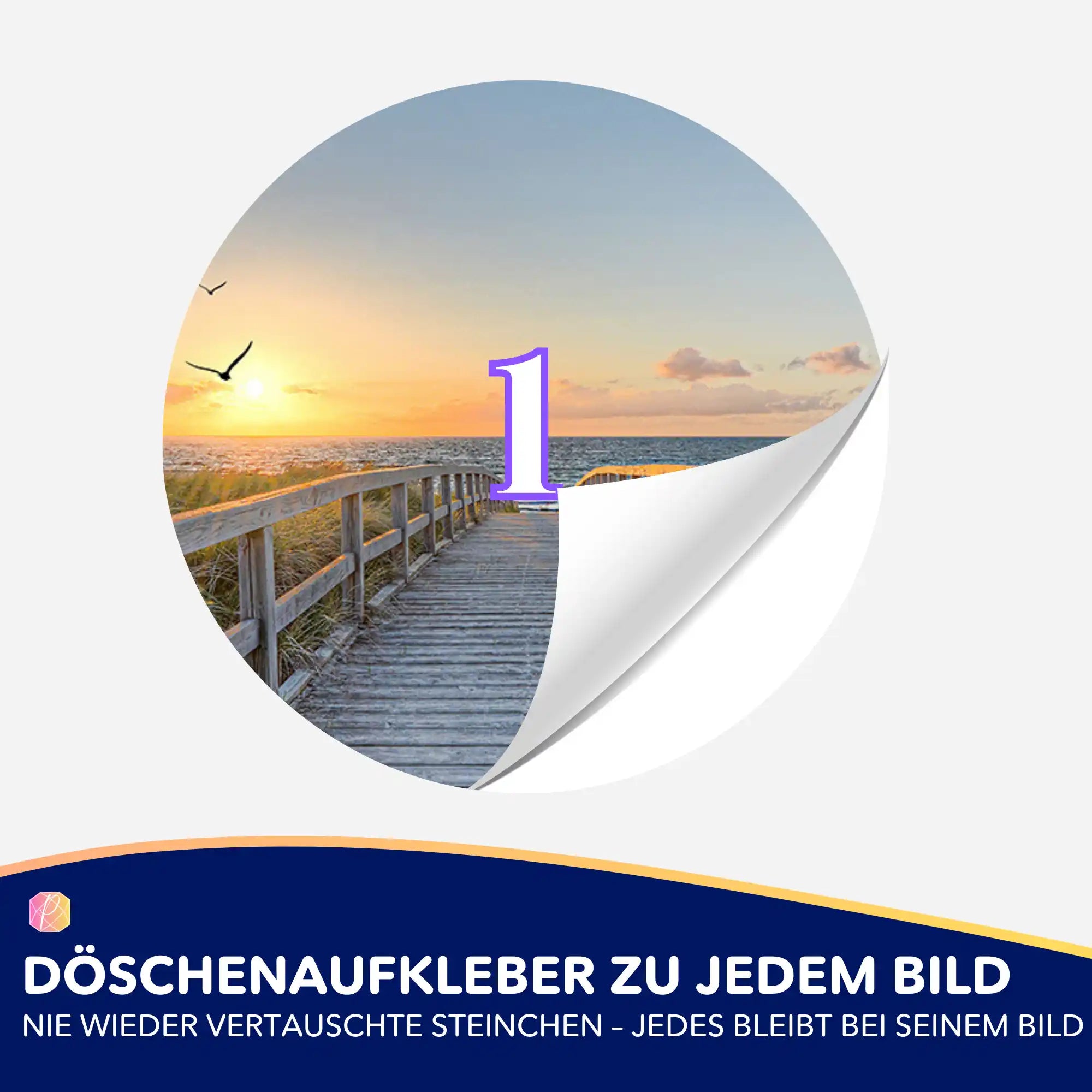 Döschenaufkleber - Strand der Ruhe