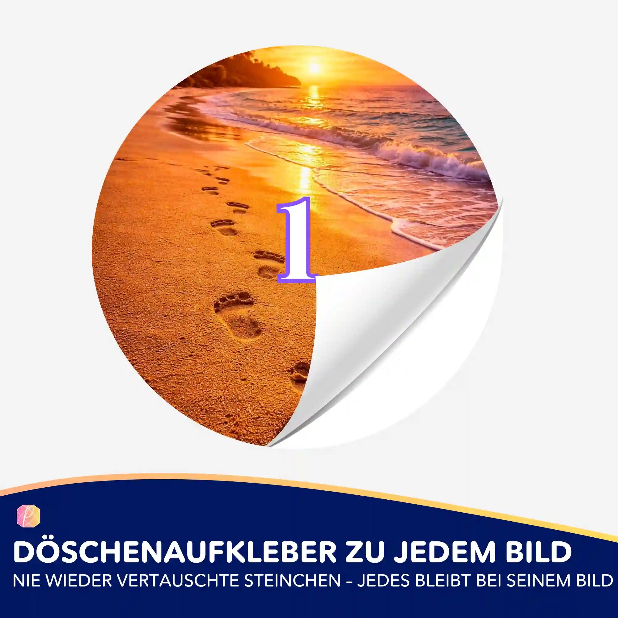 Döschenaufkleber - Barfus ins Paradies