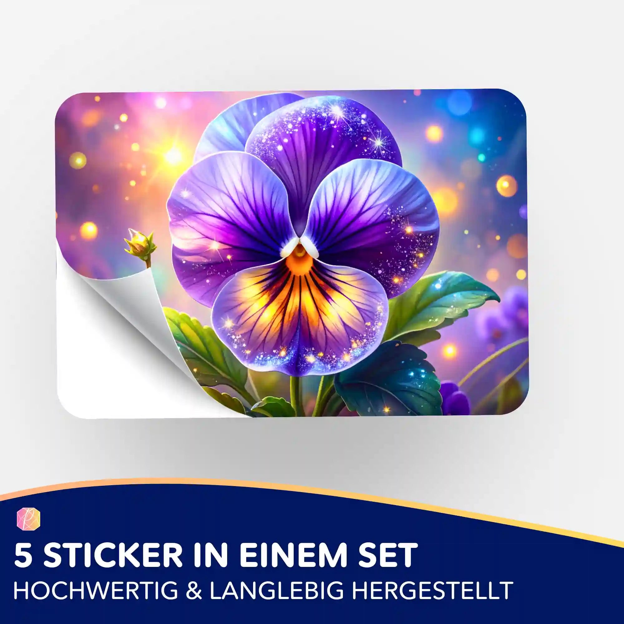 Aufkleber 5er-Set - Sternenveilchen
