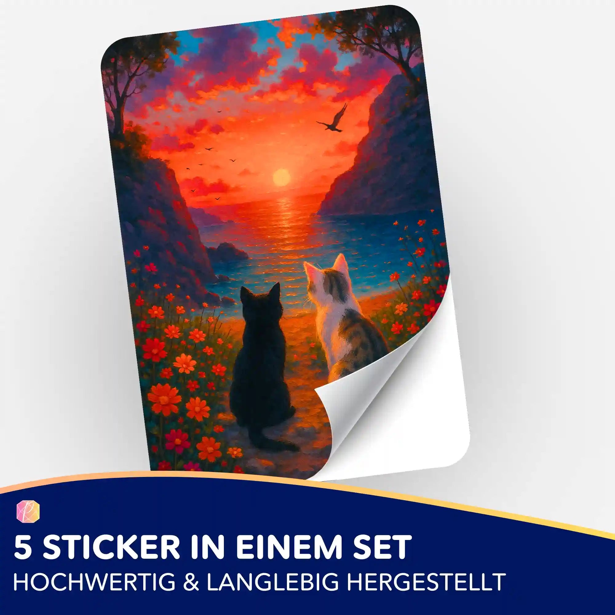 Aufkleber 5er-Set - Jennifer Special - Wir zwei Katzen