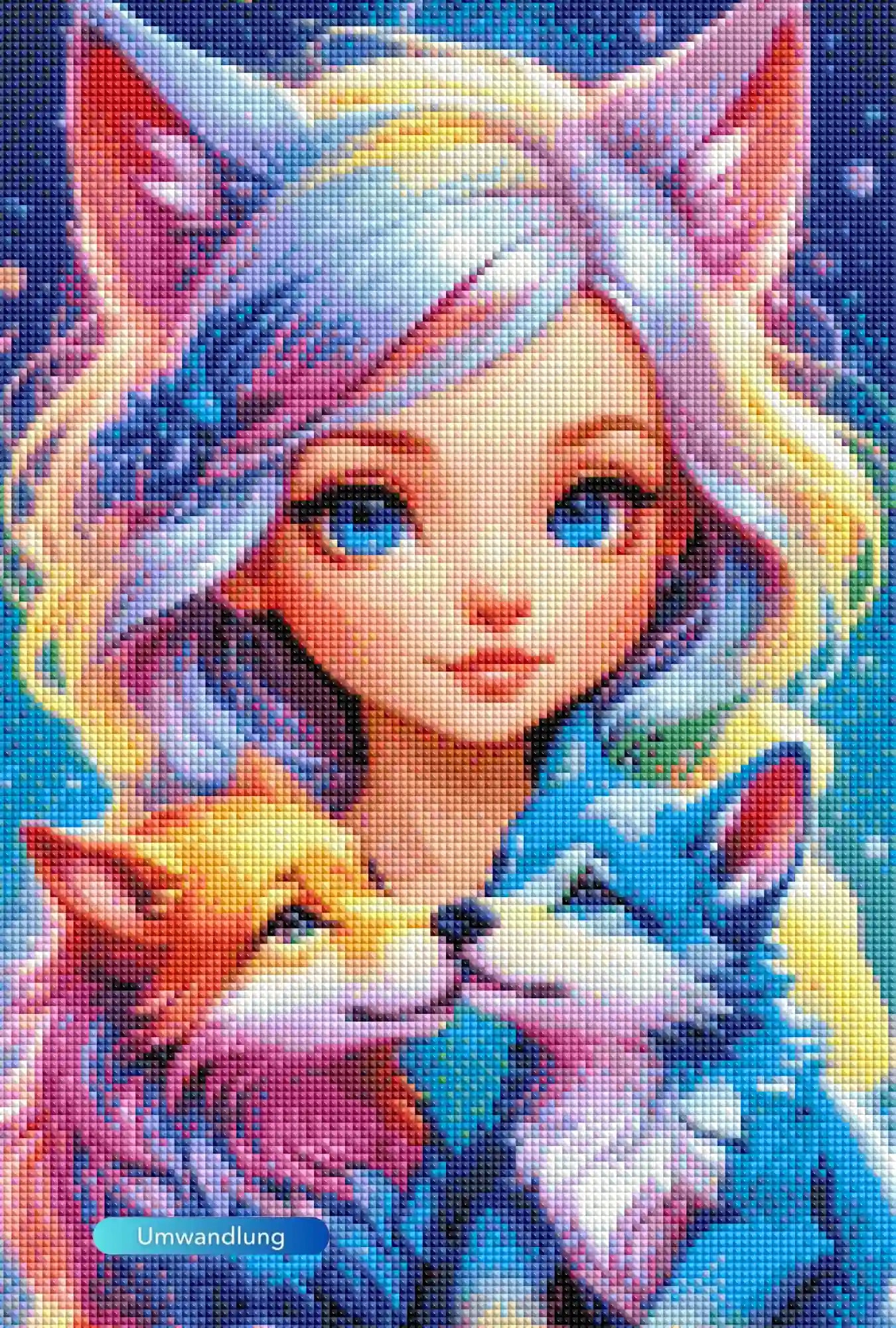 Diamond Painting - Moni Live Verkauf - Wolfsmädchen Finja